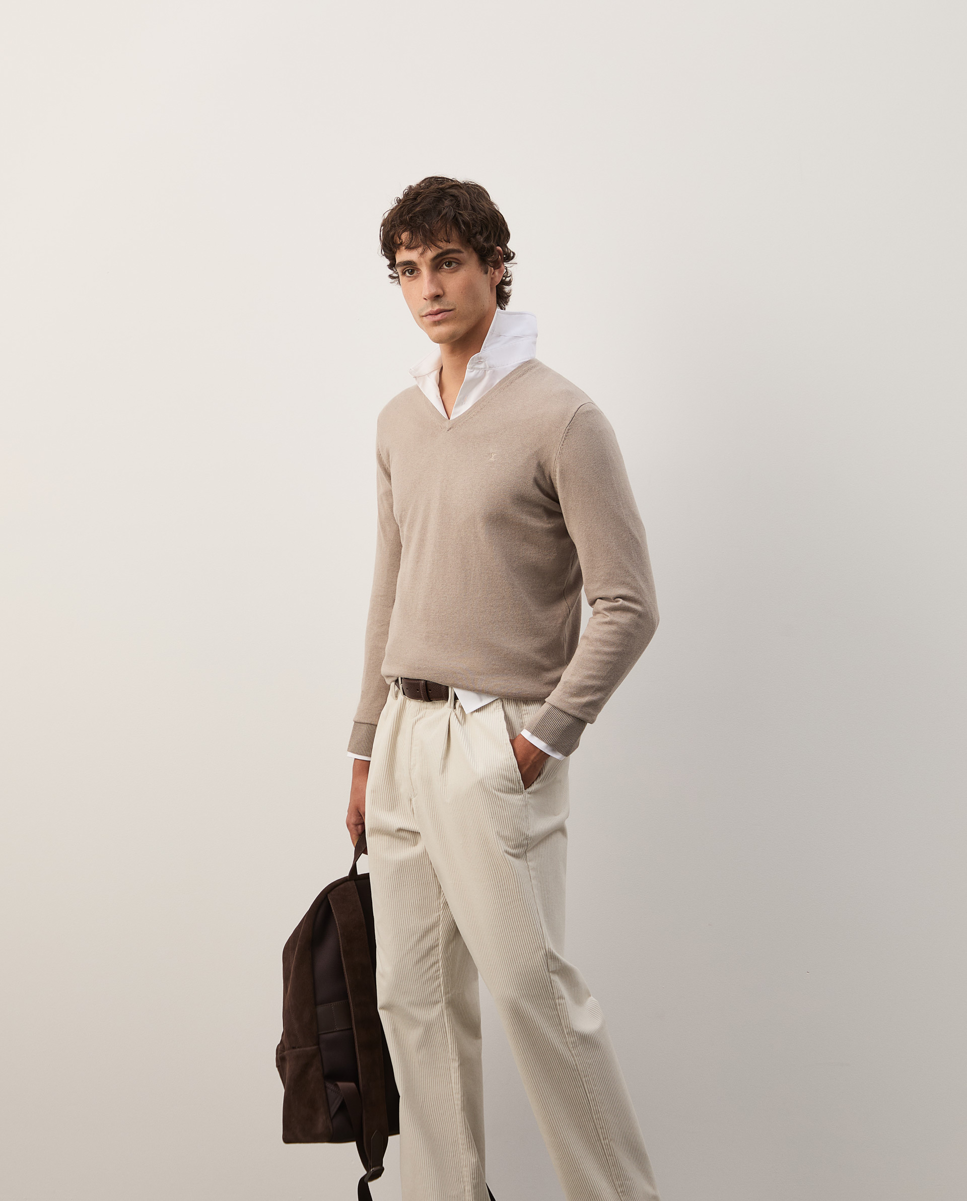 Cotton and cashmere pullover