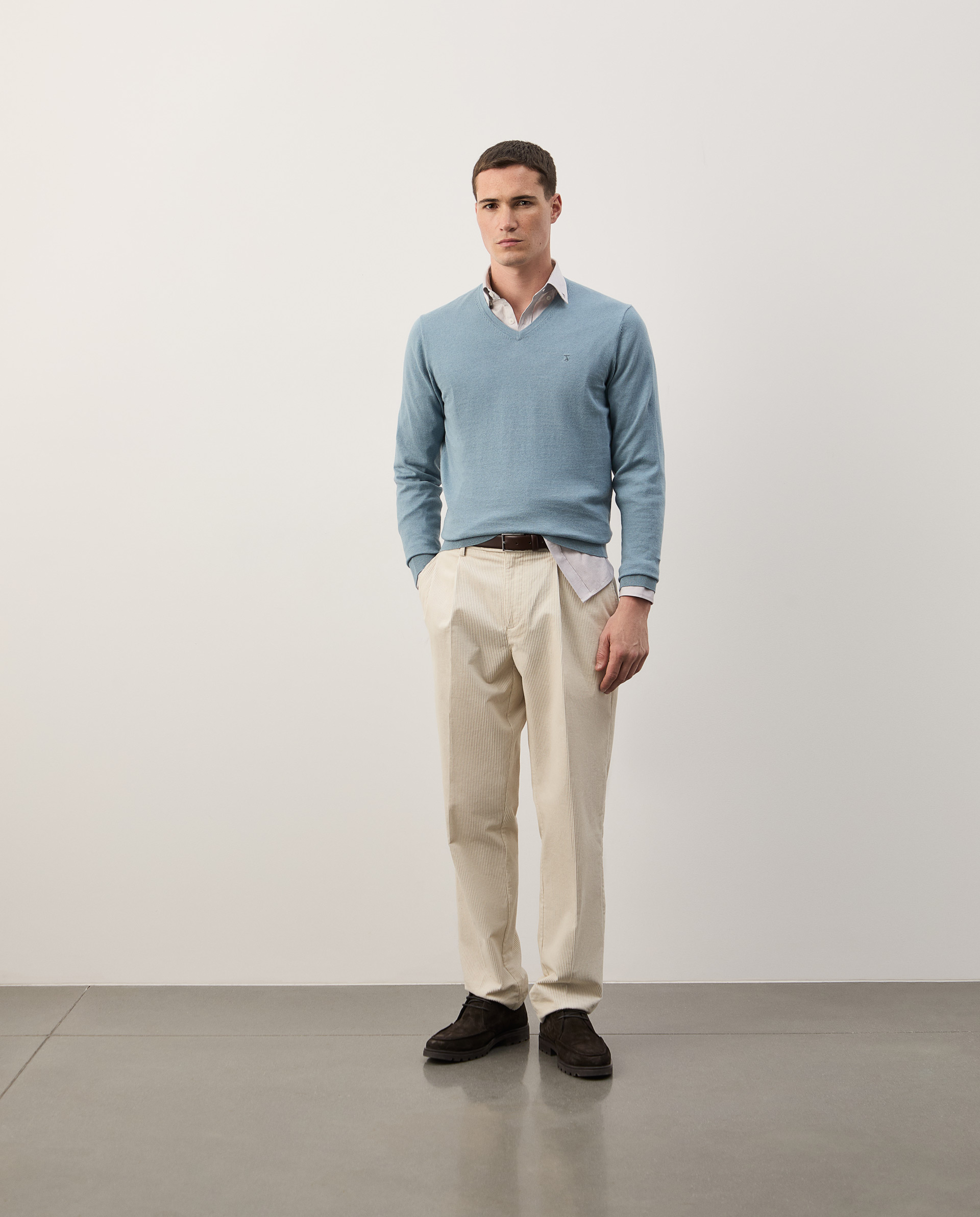 Cotton and cashmere pullover