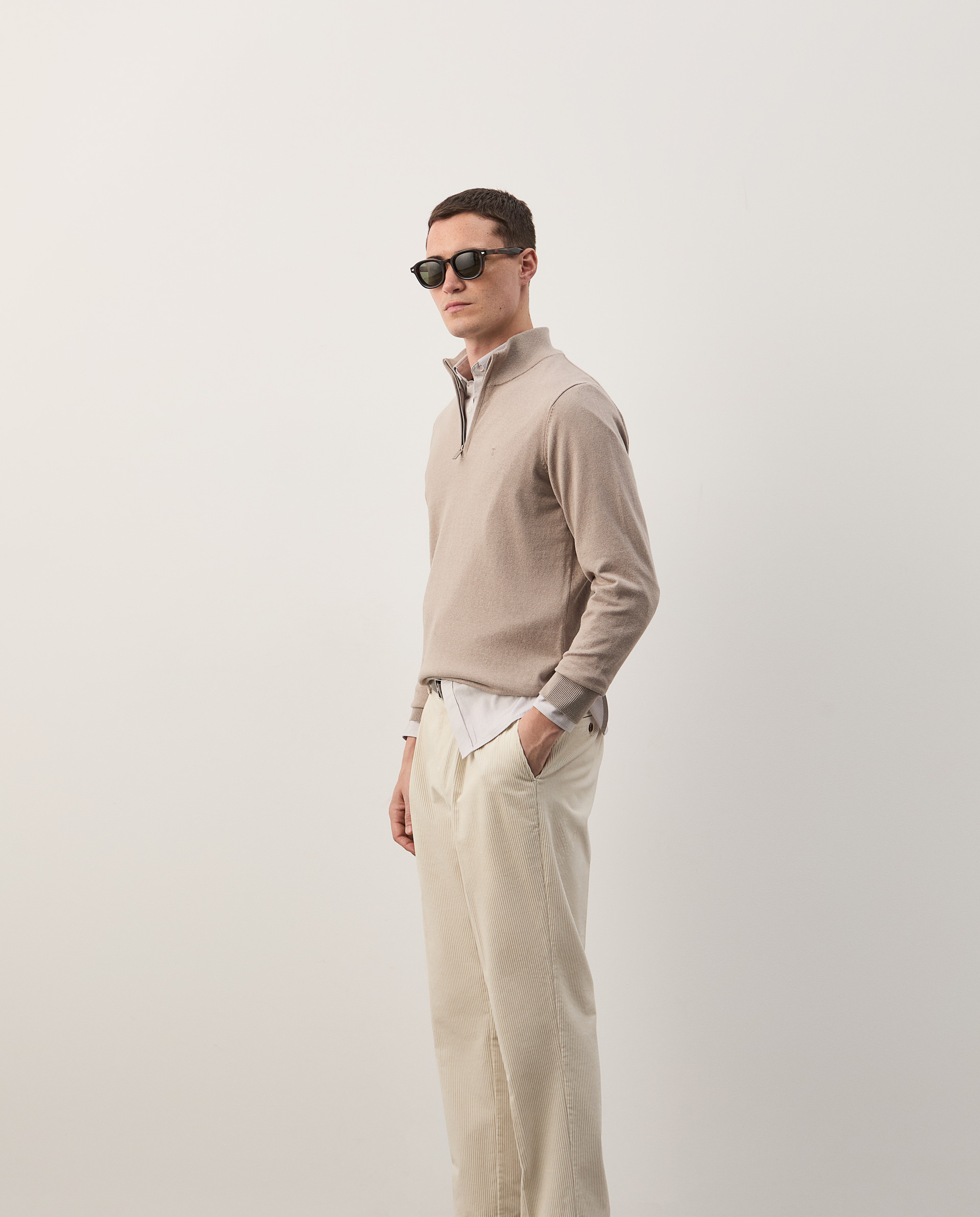 Camisola em algodão e caxemira