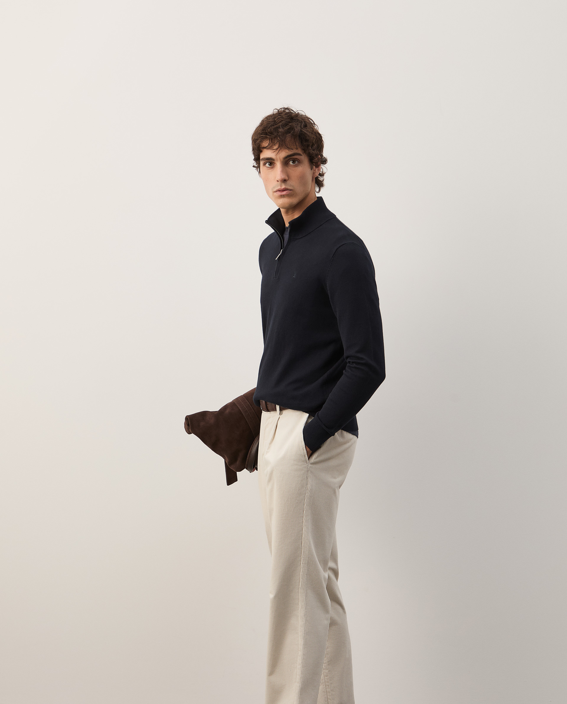 Camisola em algodão e caxemira