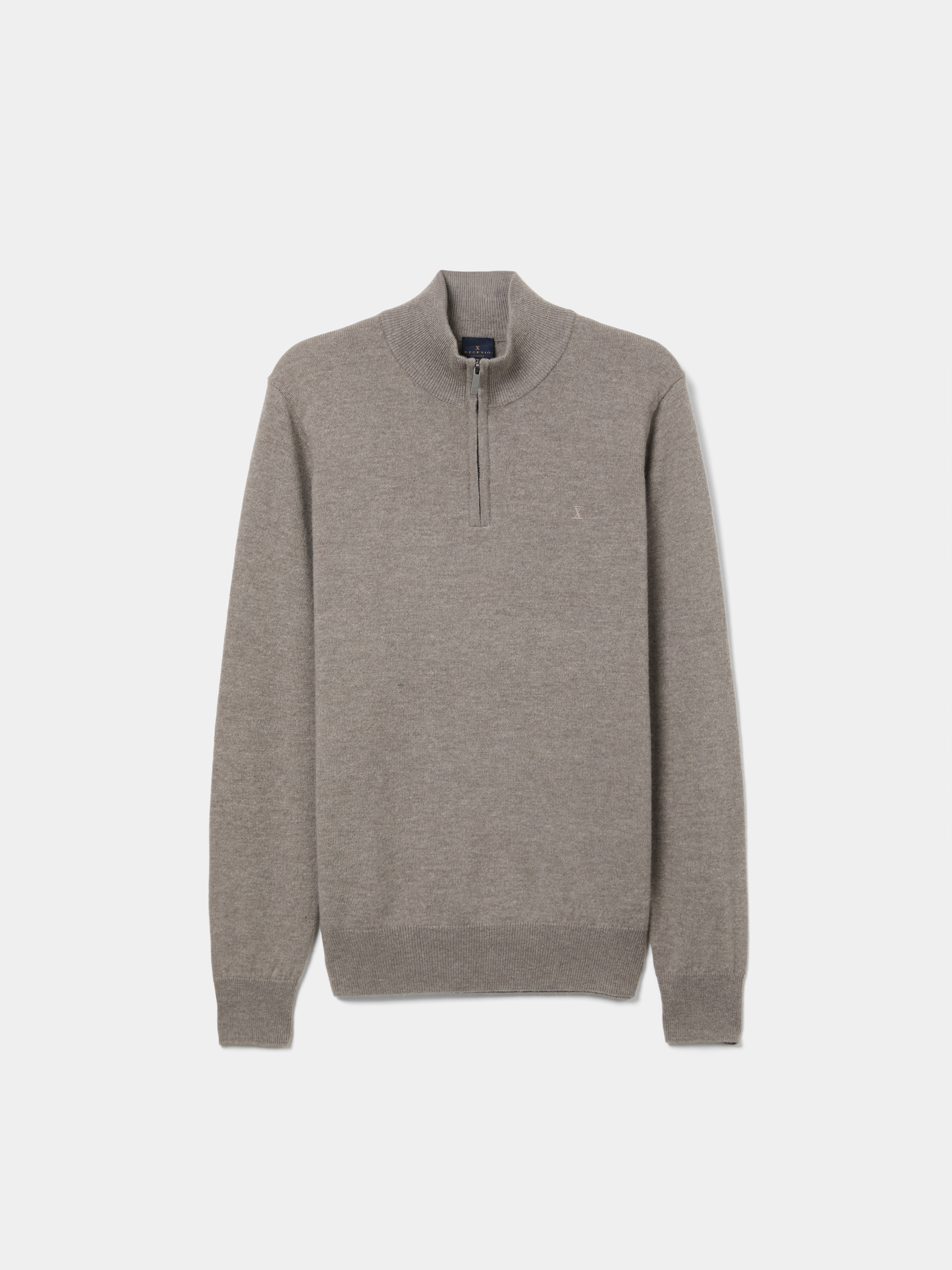 Half-zip woollen jumper