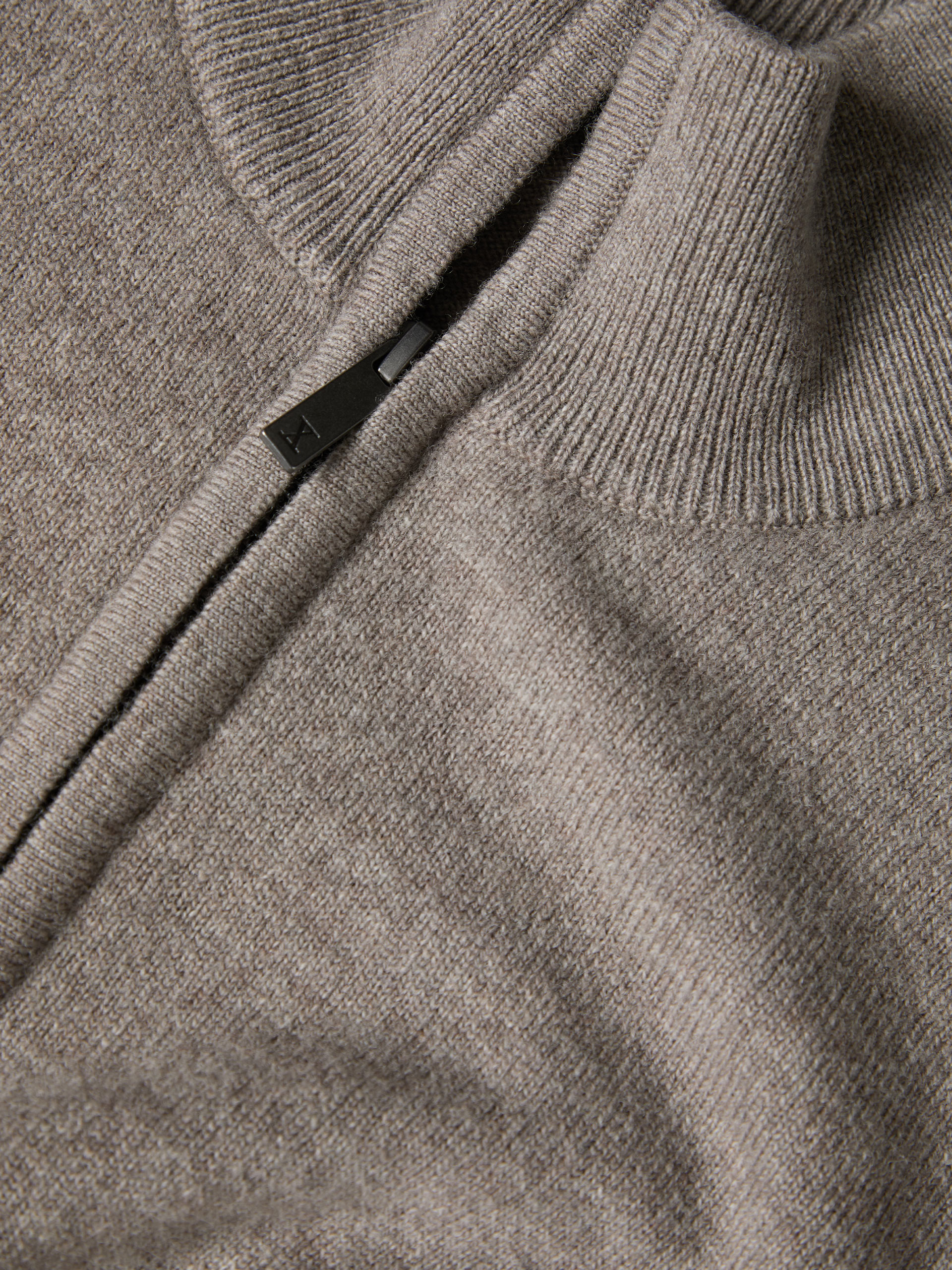Half-zip woollen jumper