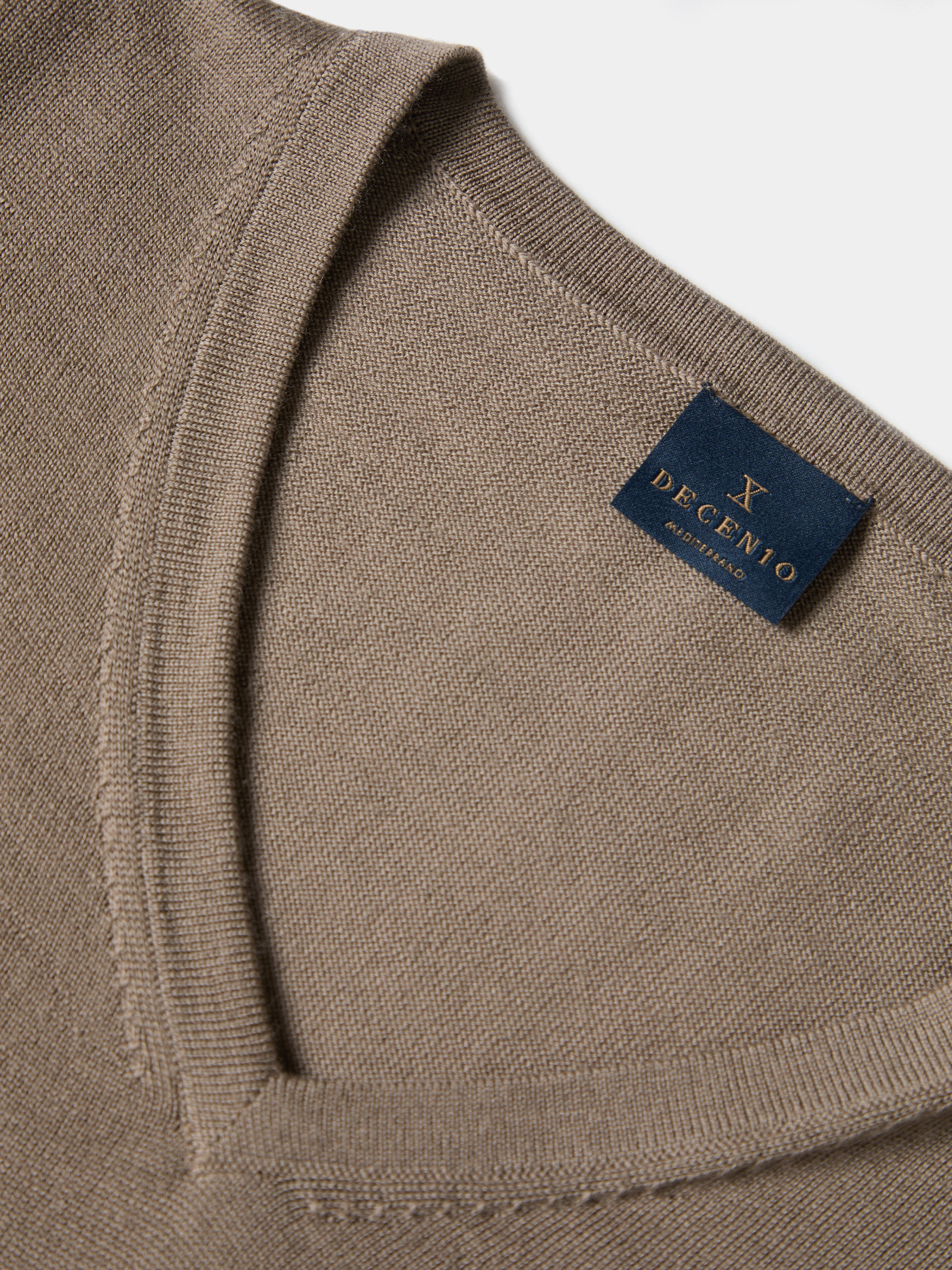 Wool pullover with V-neck