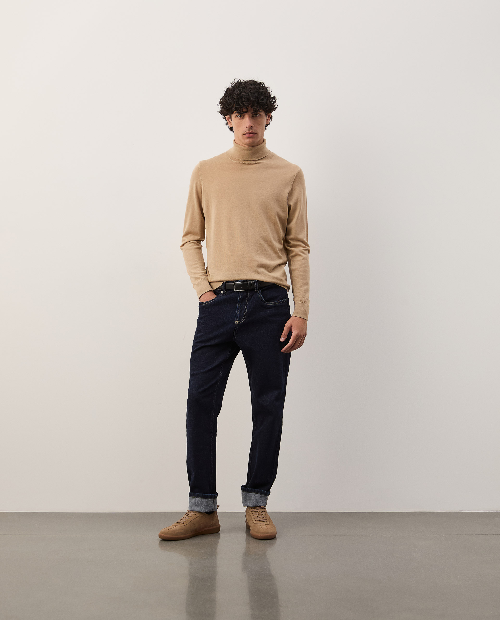 Turtleneck sweater in merino wool