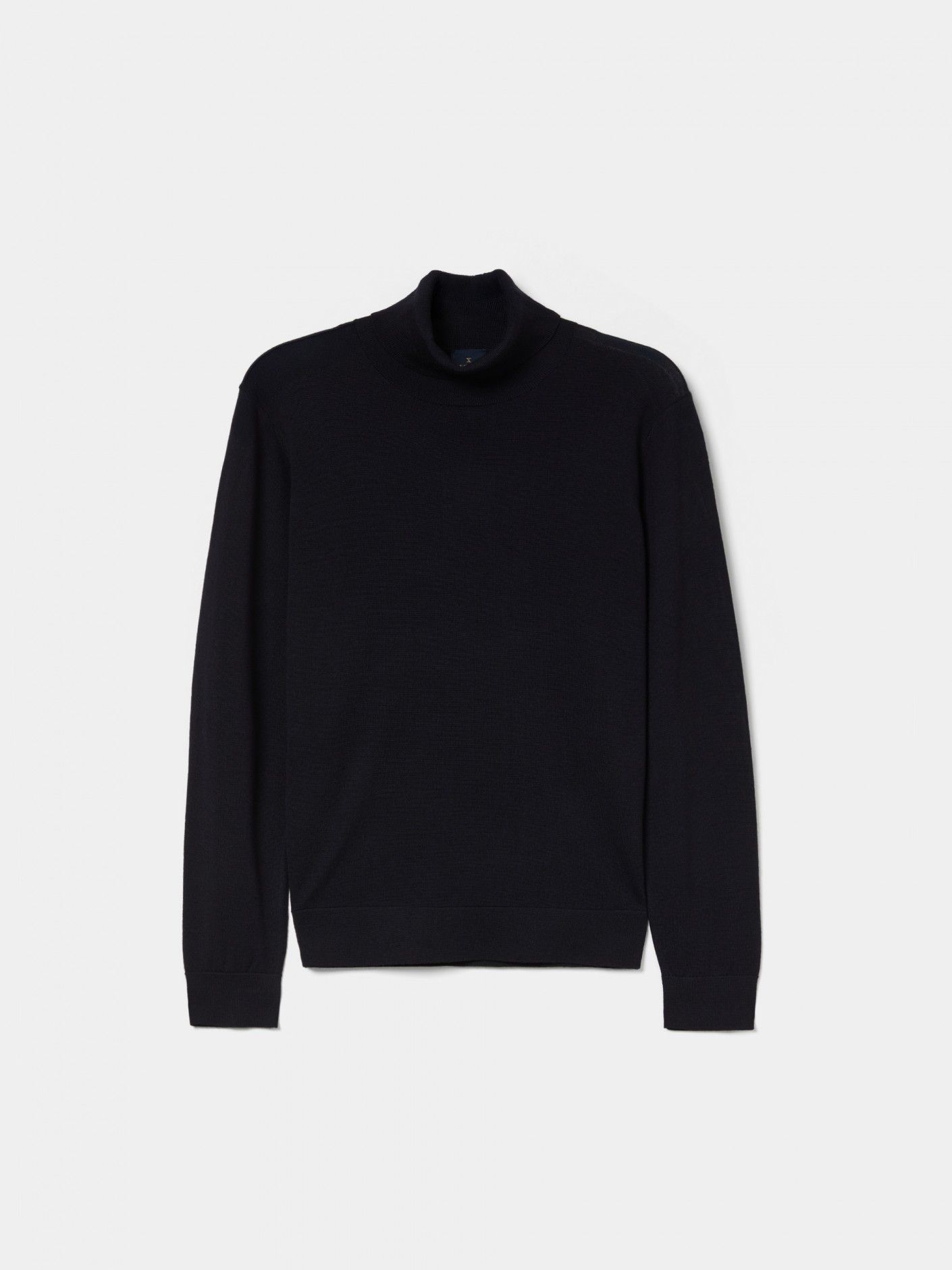 Camisola de gola alta em lã merino