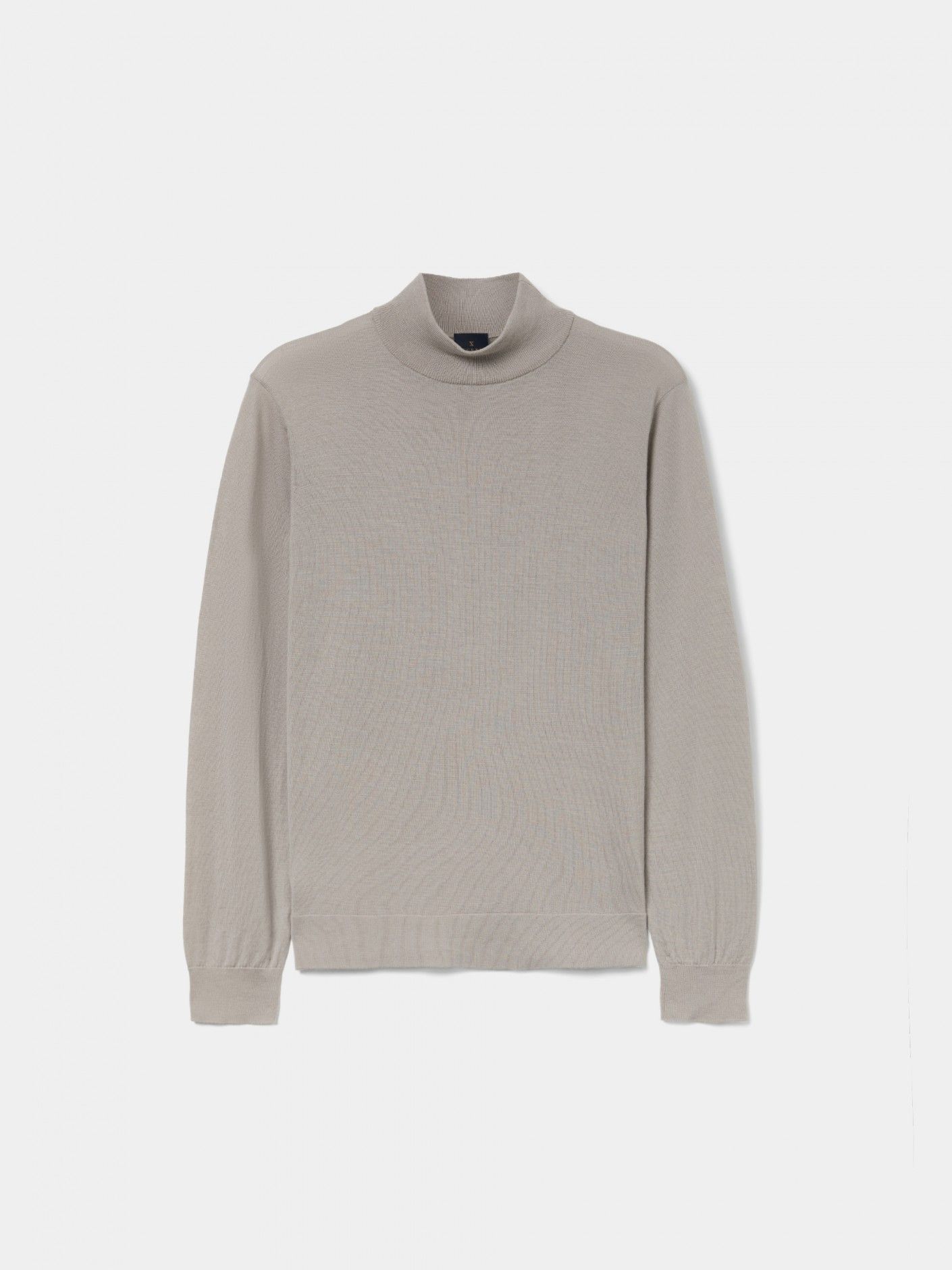High-neck sweater in wool