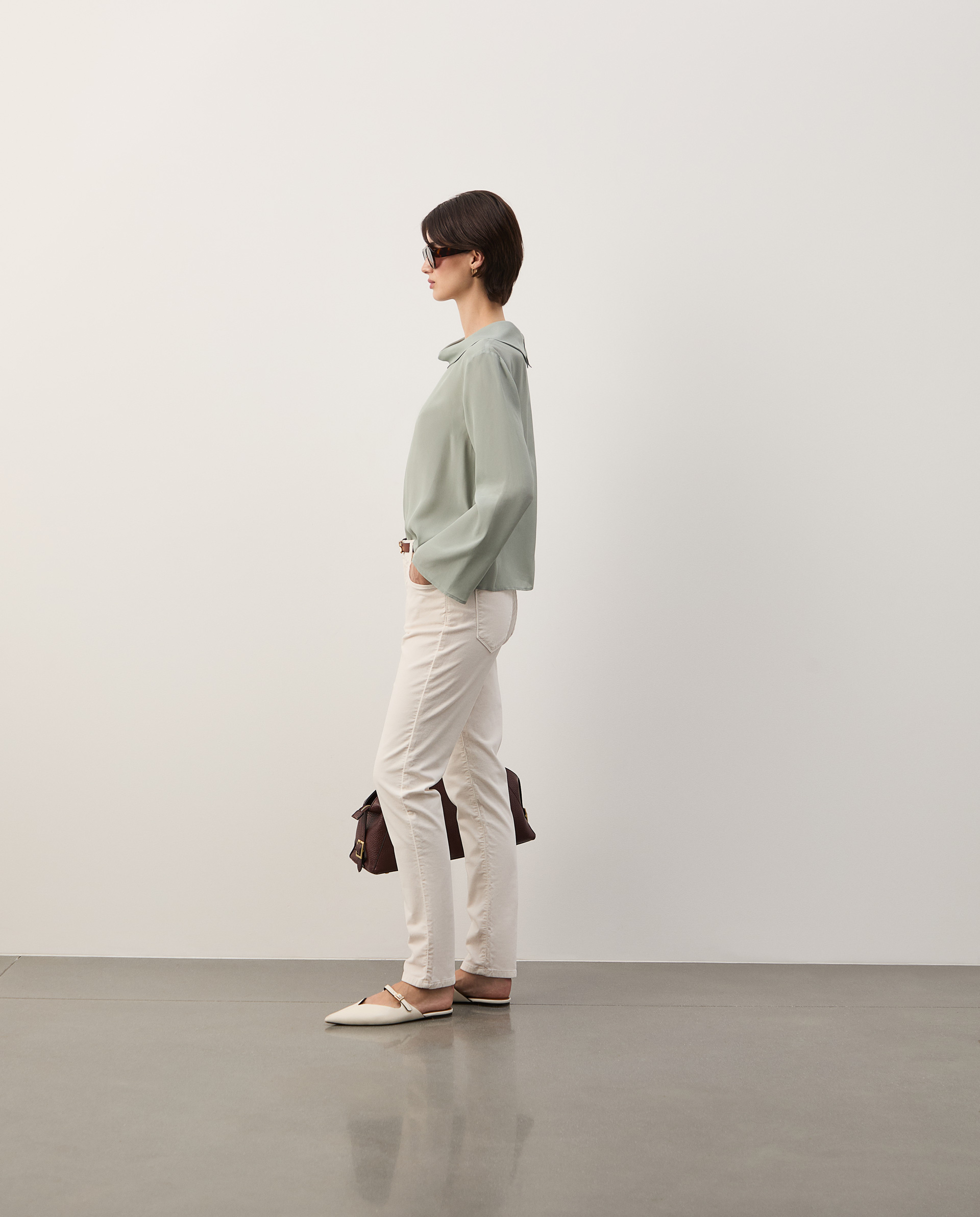 Pantalones ajustados de terciopelo