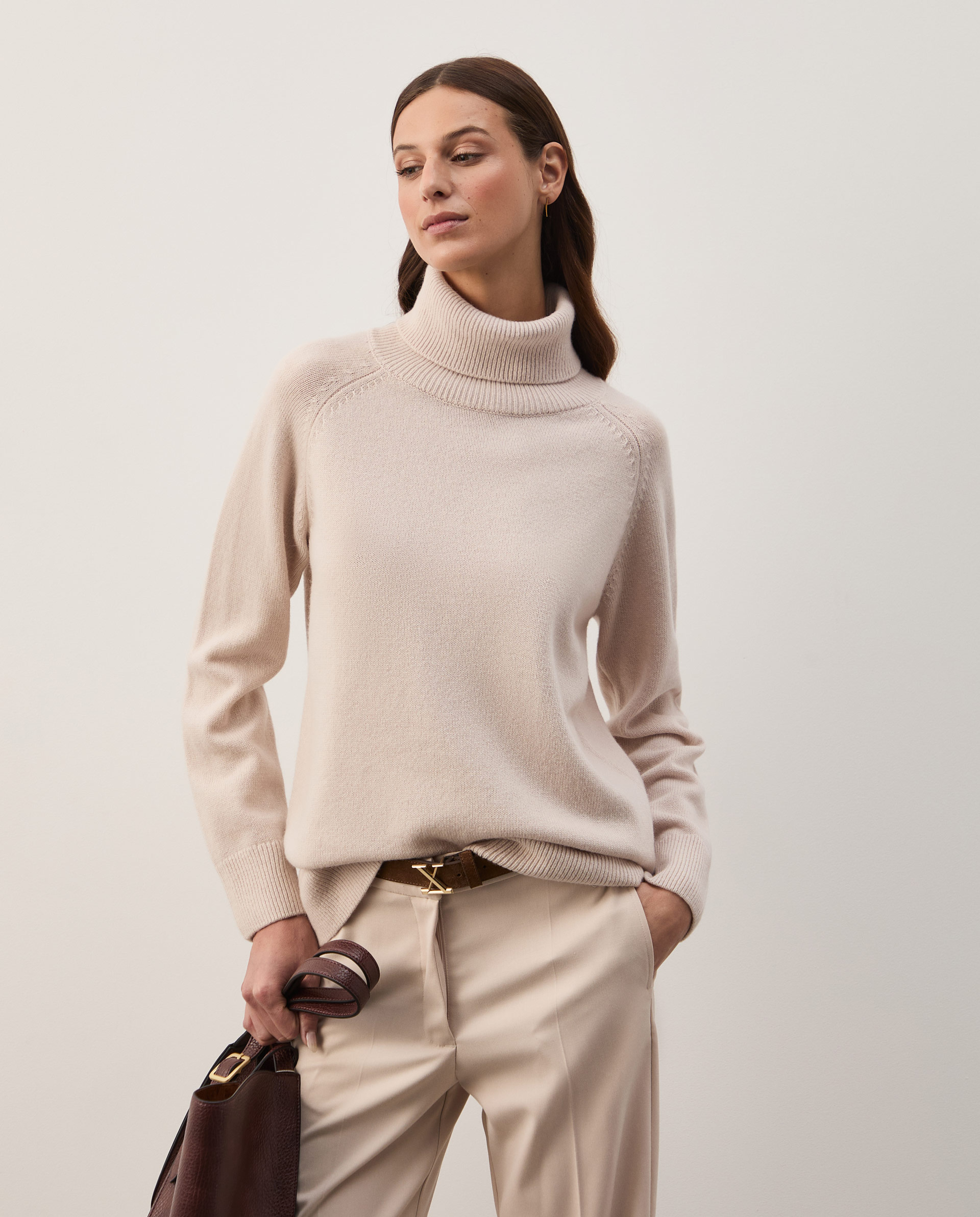 Turtleneck sweater with wool
