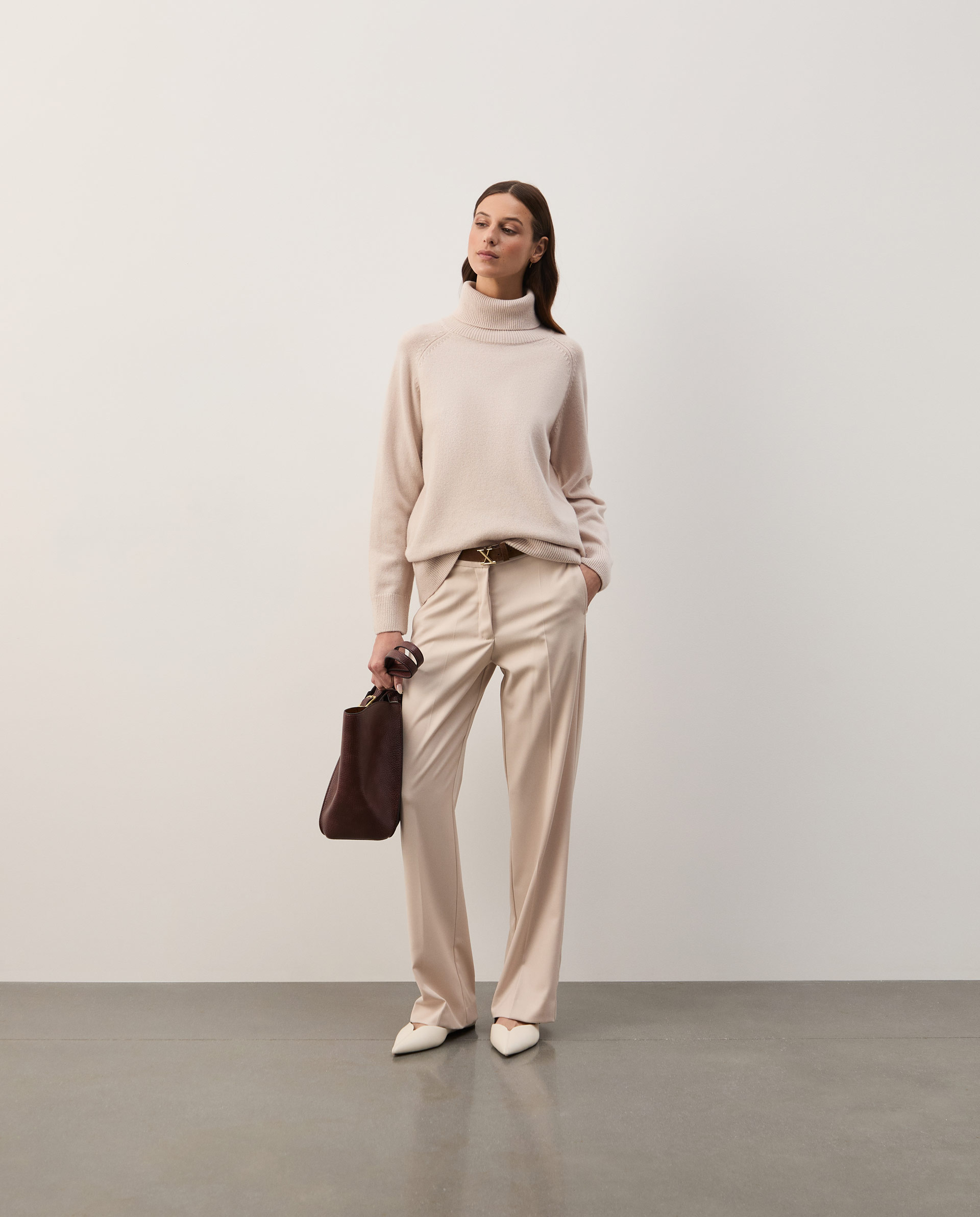 Turtleneck sweater with wool