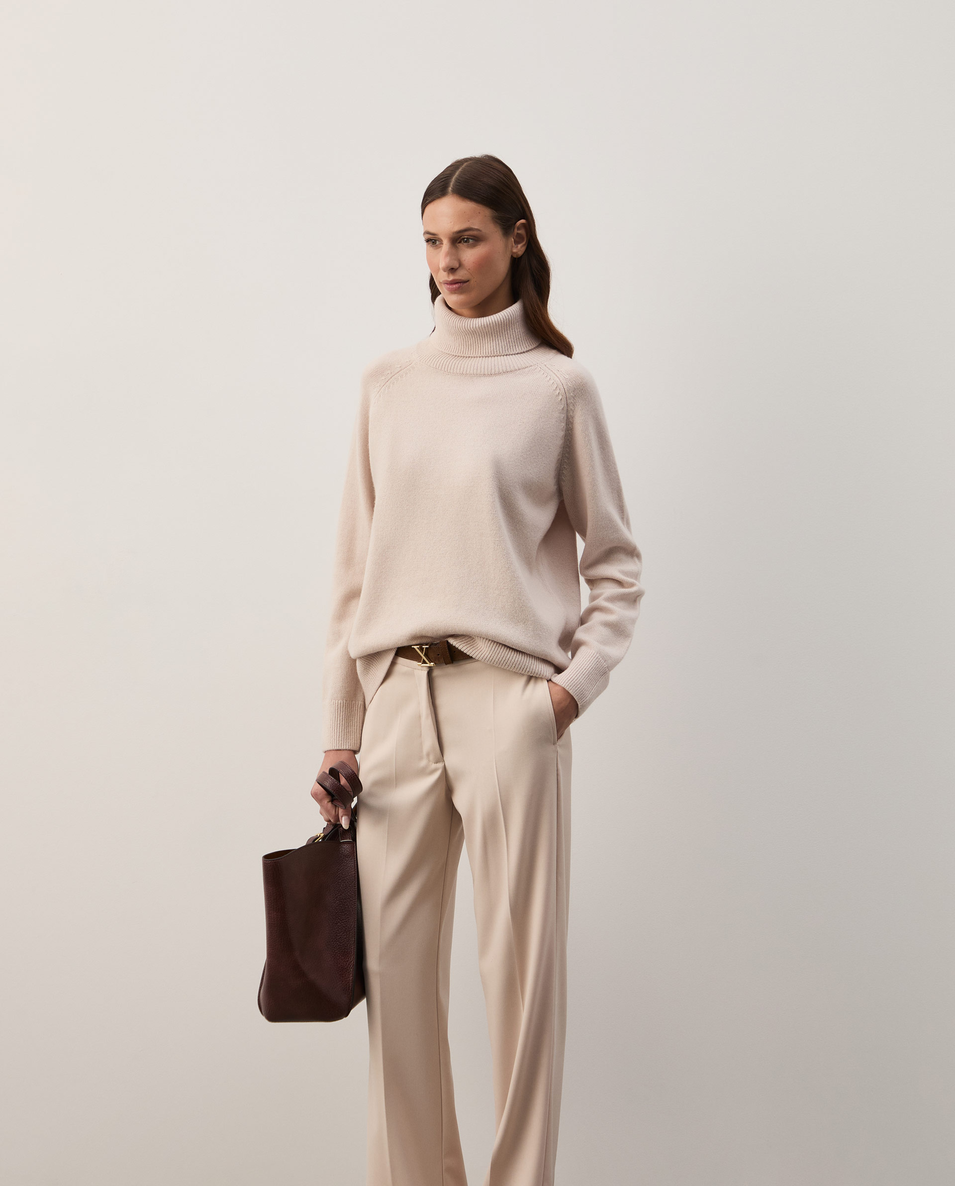 Turtleneck sweater with wool