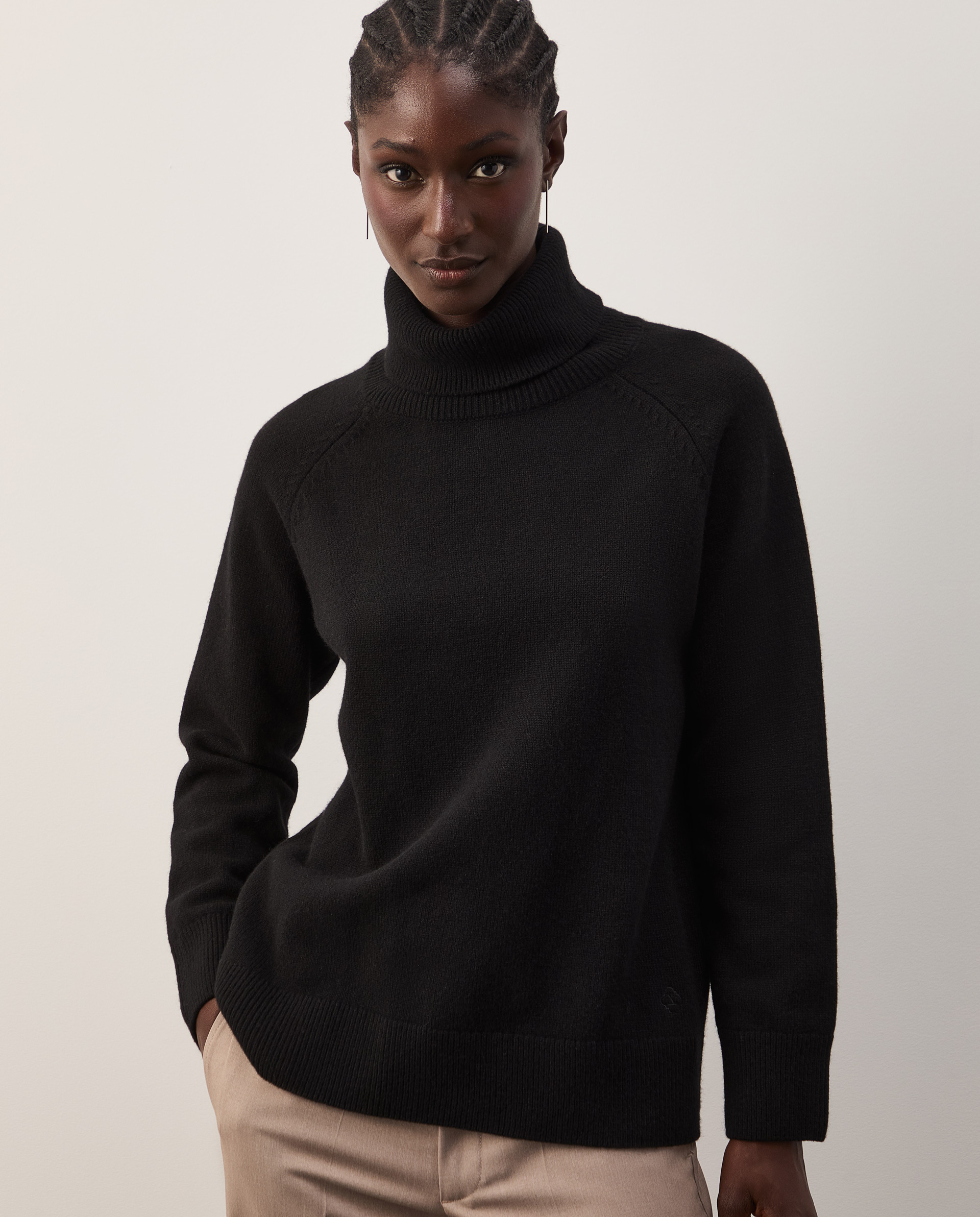 Turtleneck sweater with wool