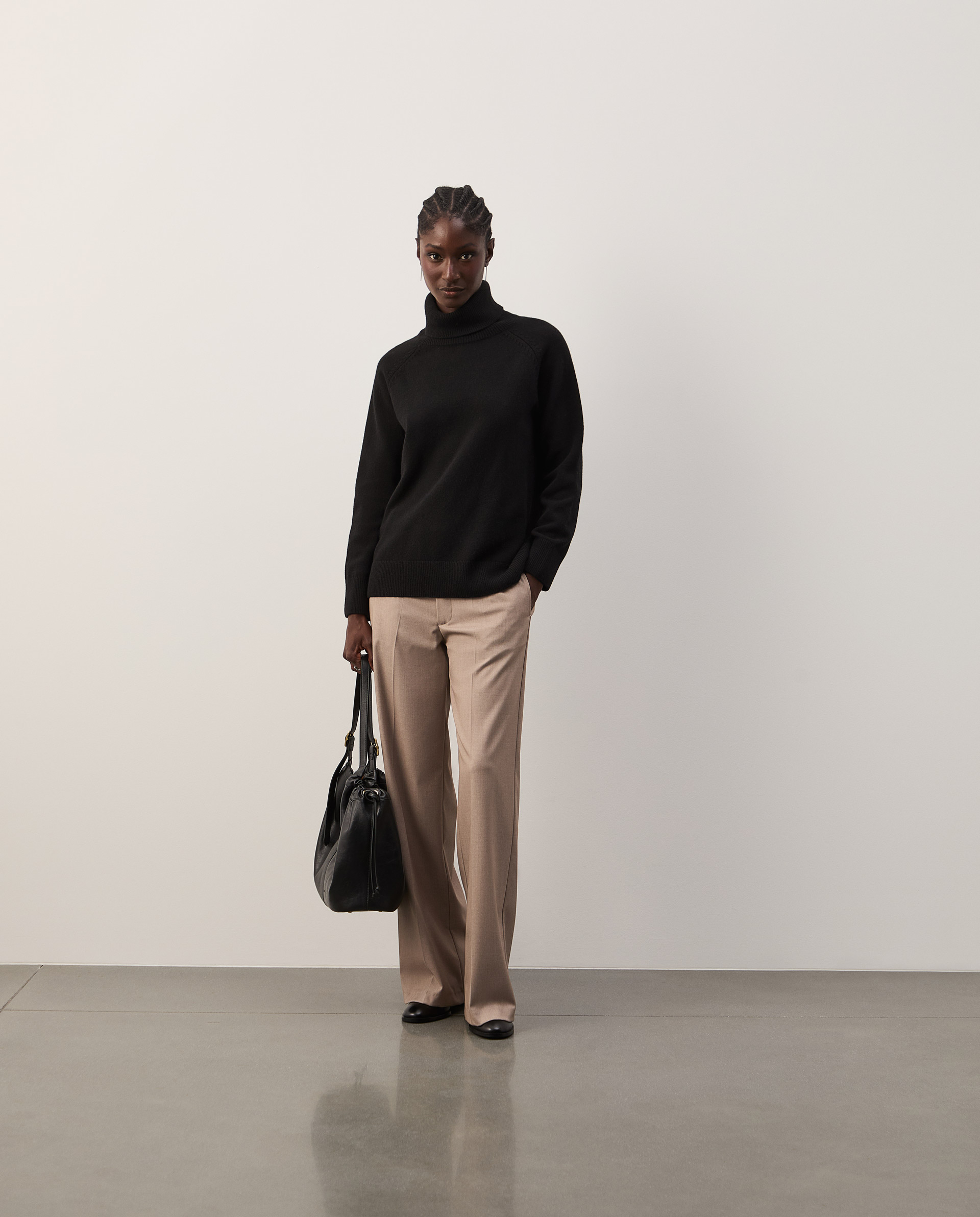 Turtleneck sweater with wool