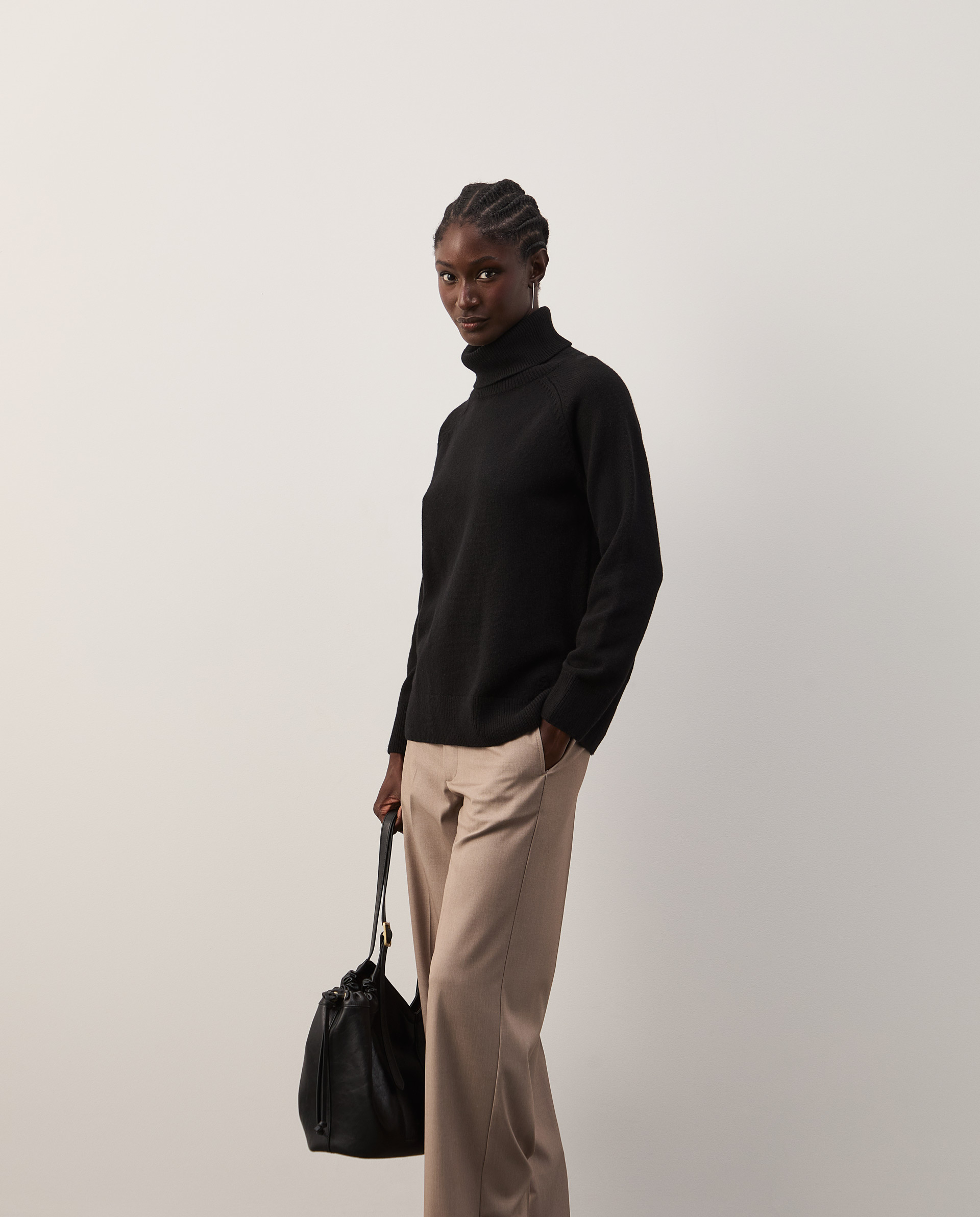 Turtleneck sweater with wool