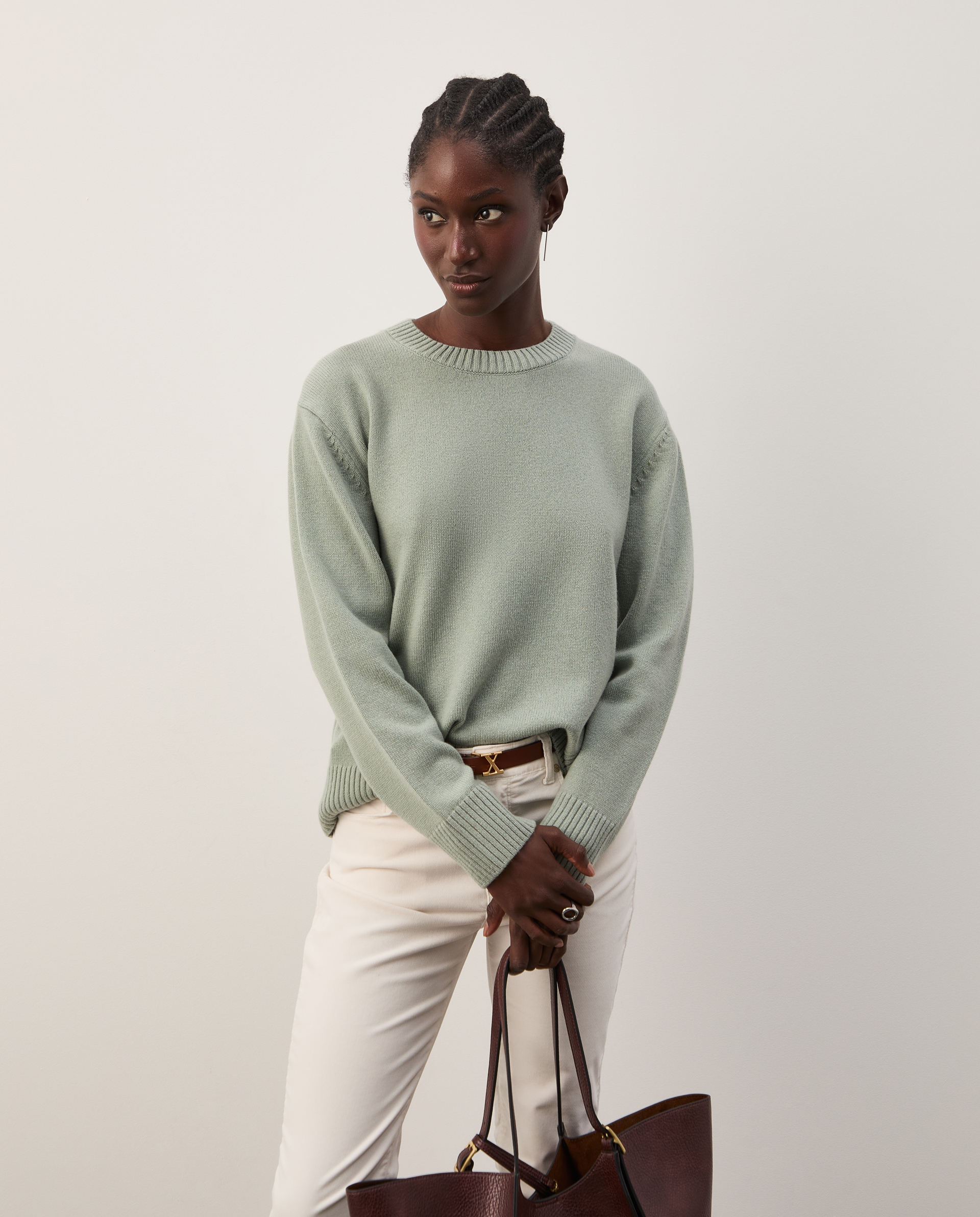 Wool-blend knitted jumper