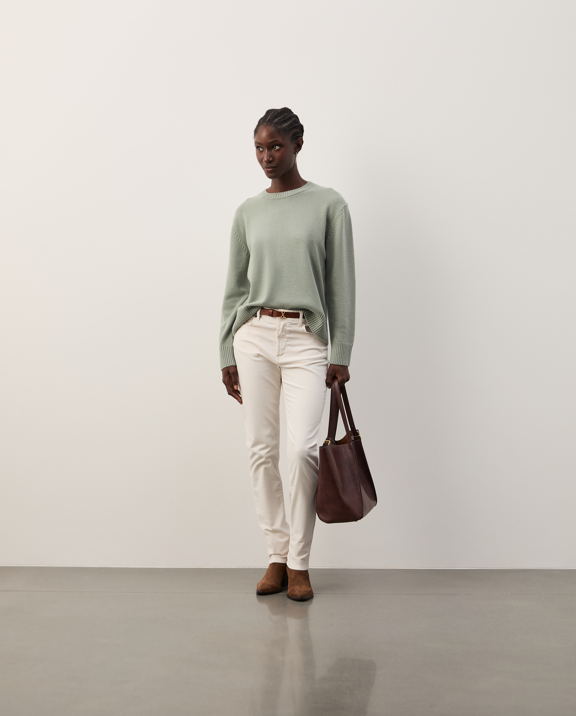 Wool-blend knitted jumper