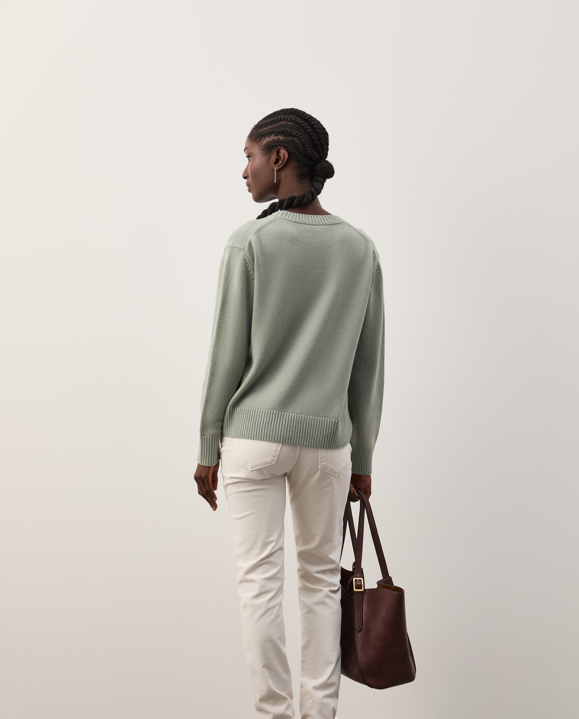 Wool-blend knitted jumper