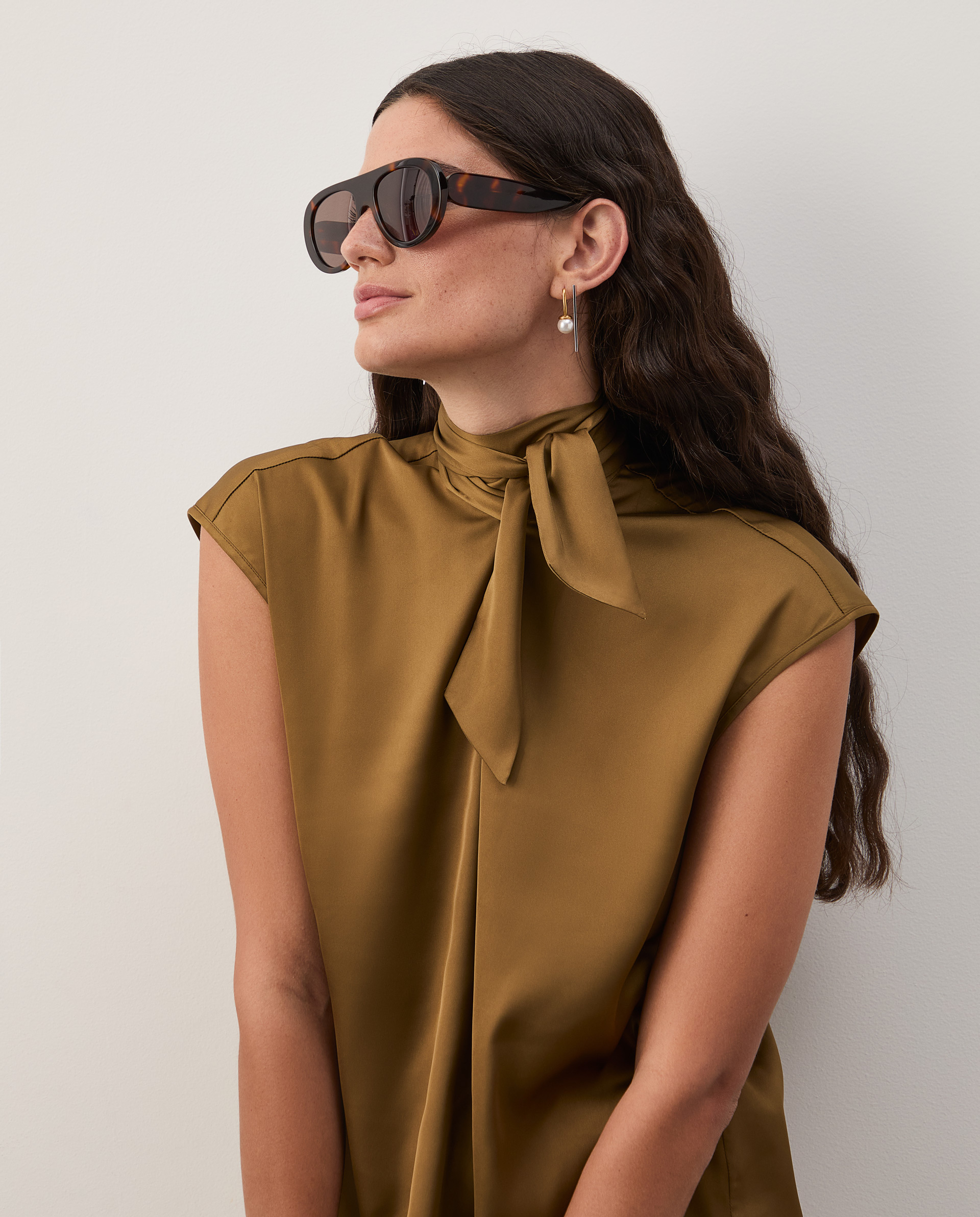 Blusa holgada con lazo