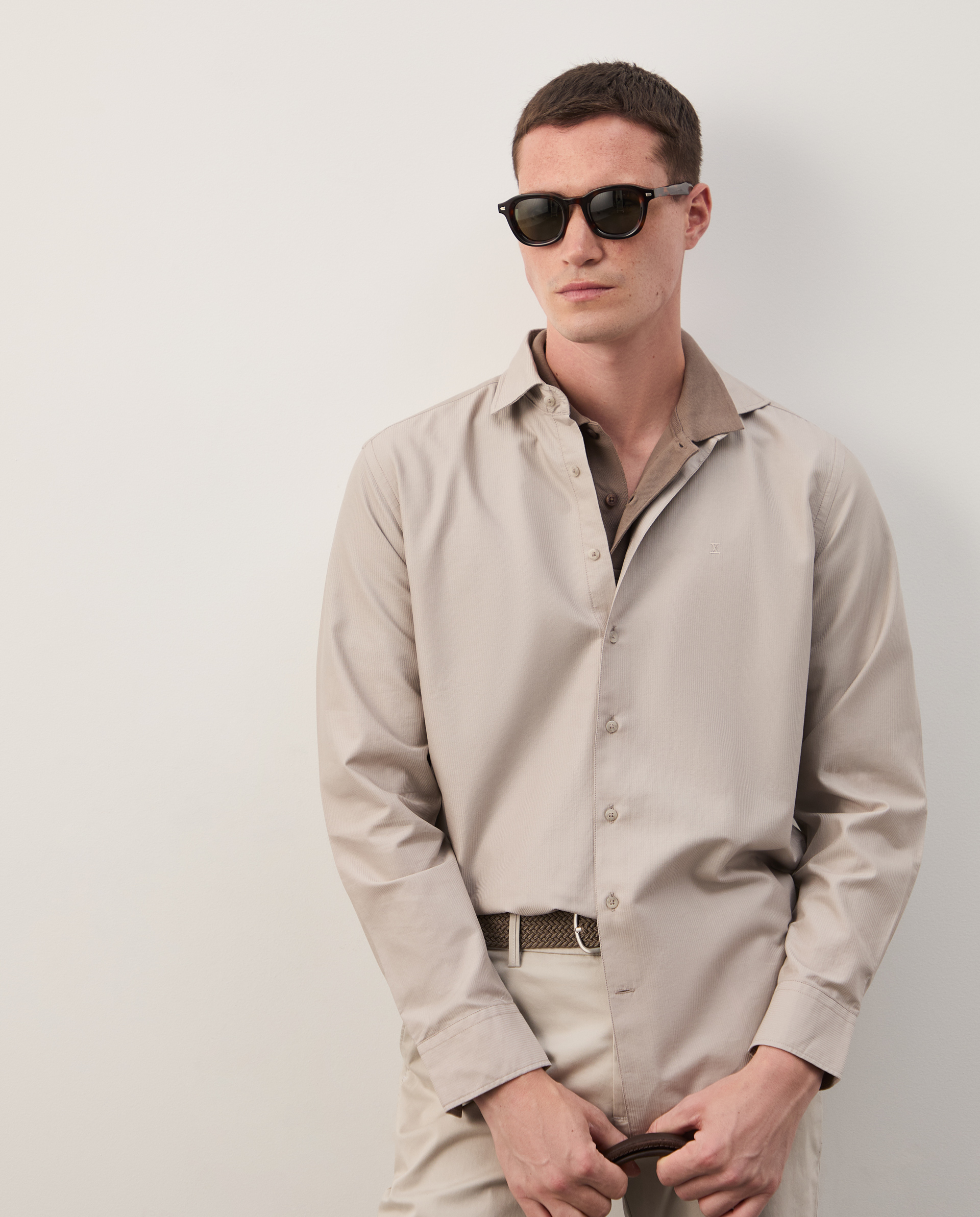 Regular fit garment dye shirt