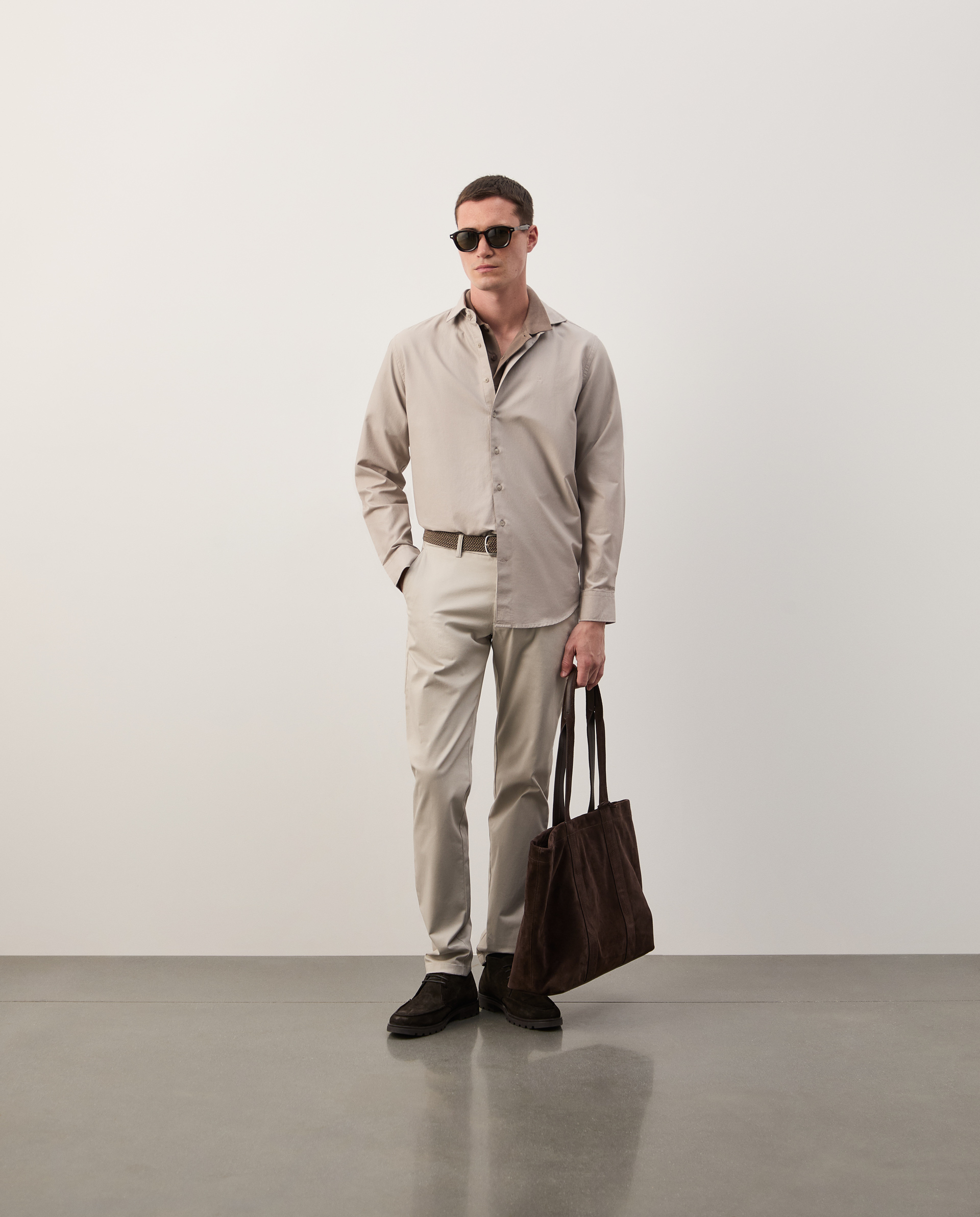 Regular fit garment dye shirt