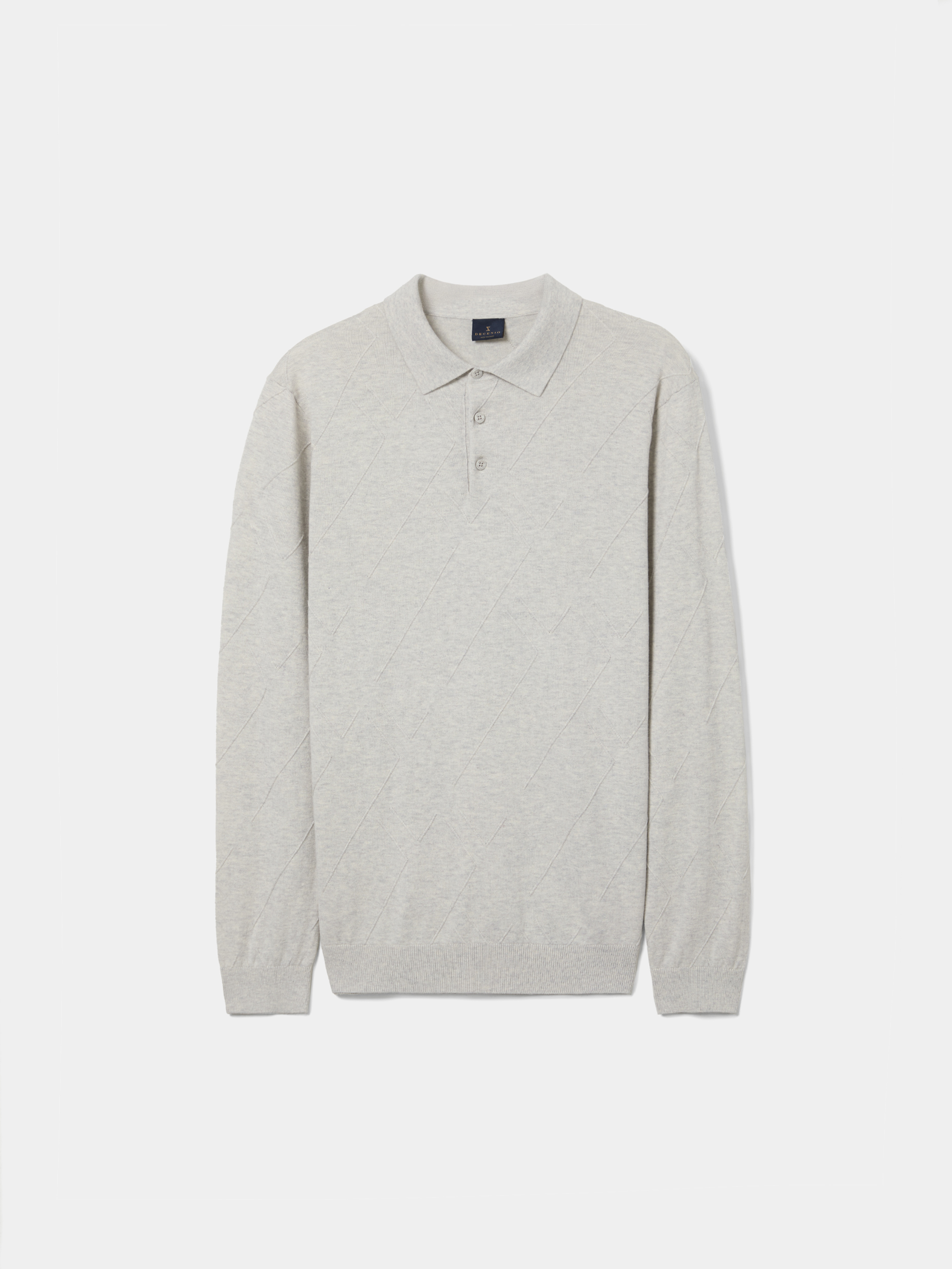 Polo shirt in cotton and cashmere
