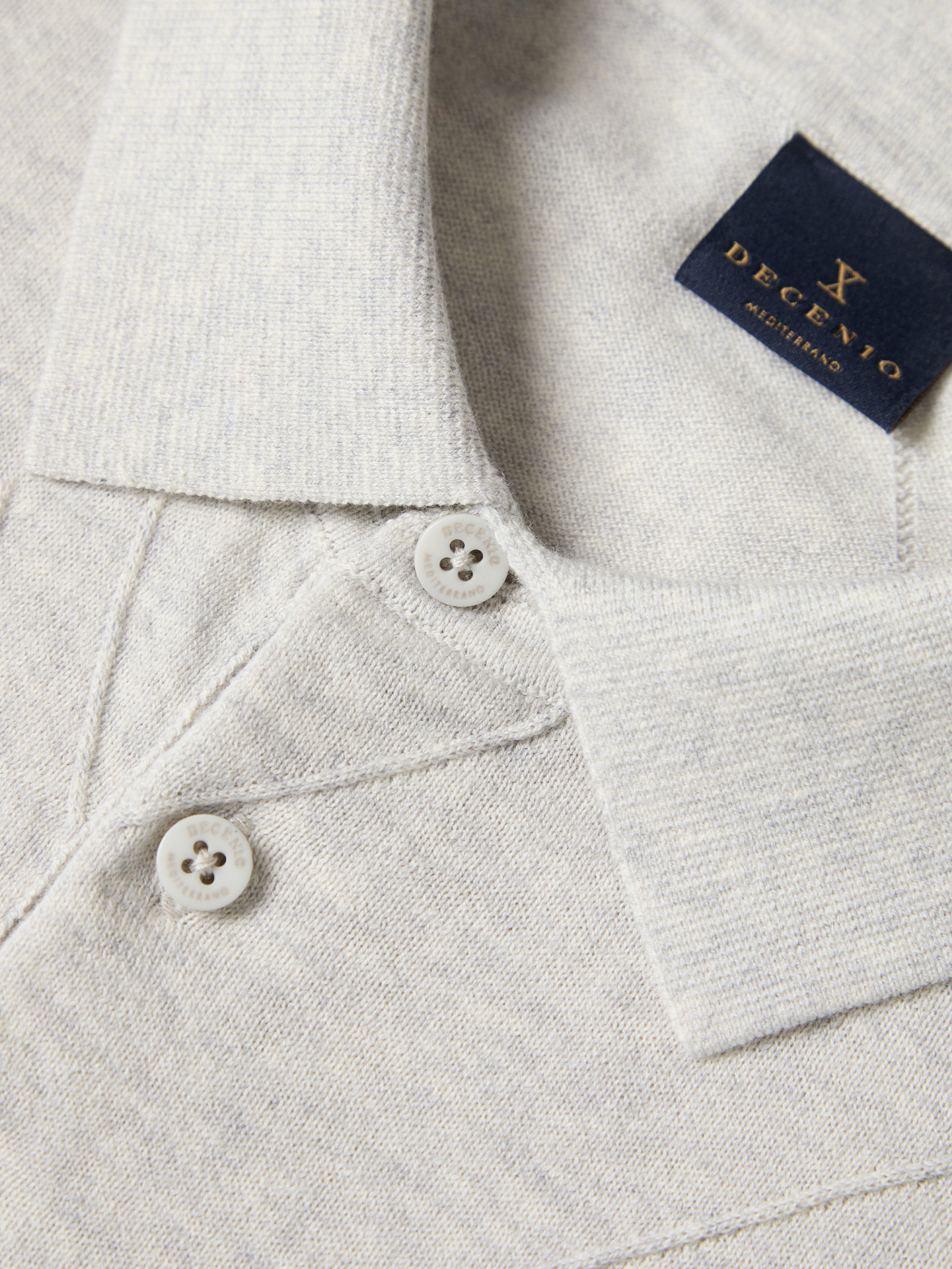 Polo shirt in cotton and cashmere