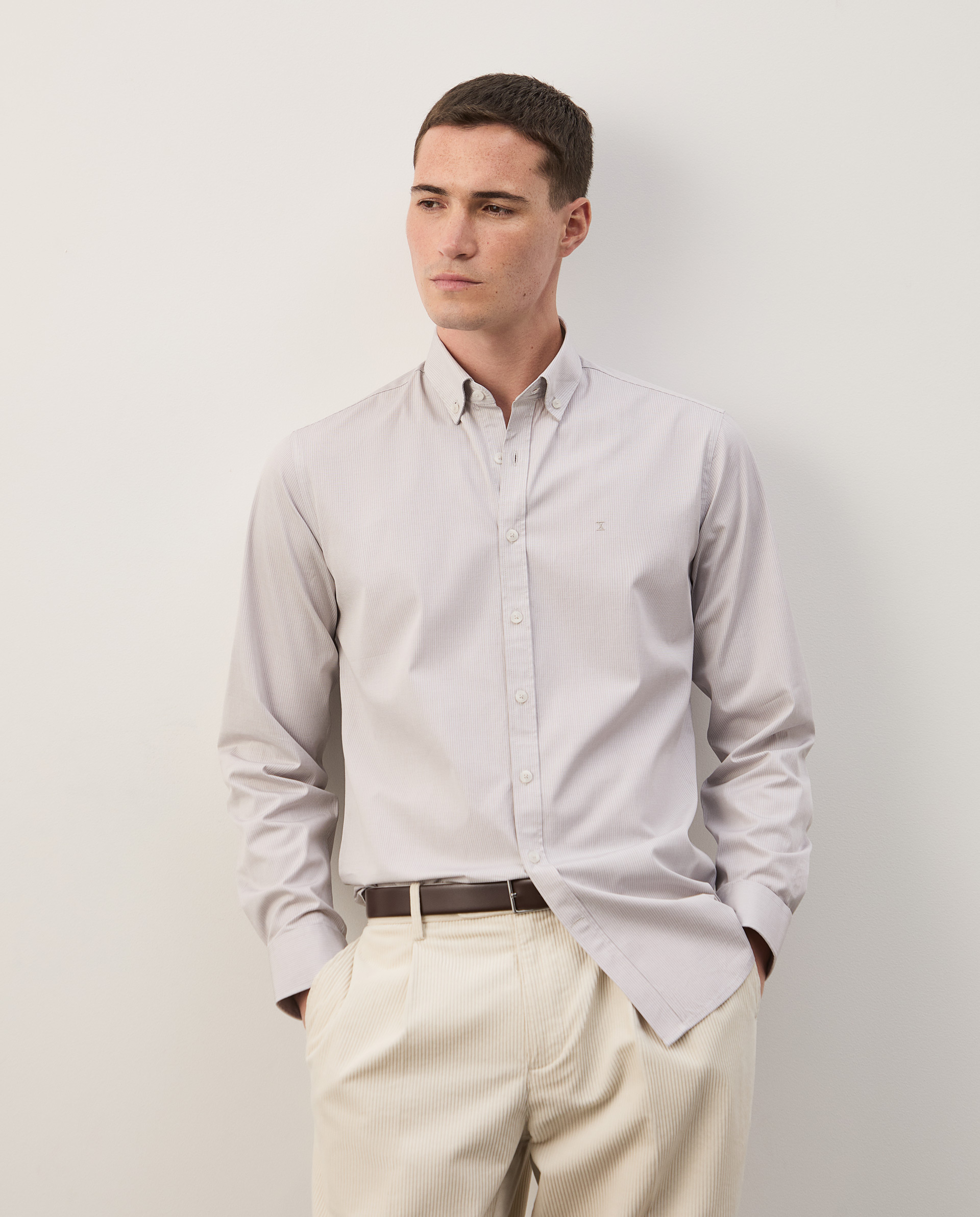 Slim fit striped shirt