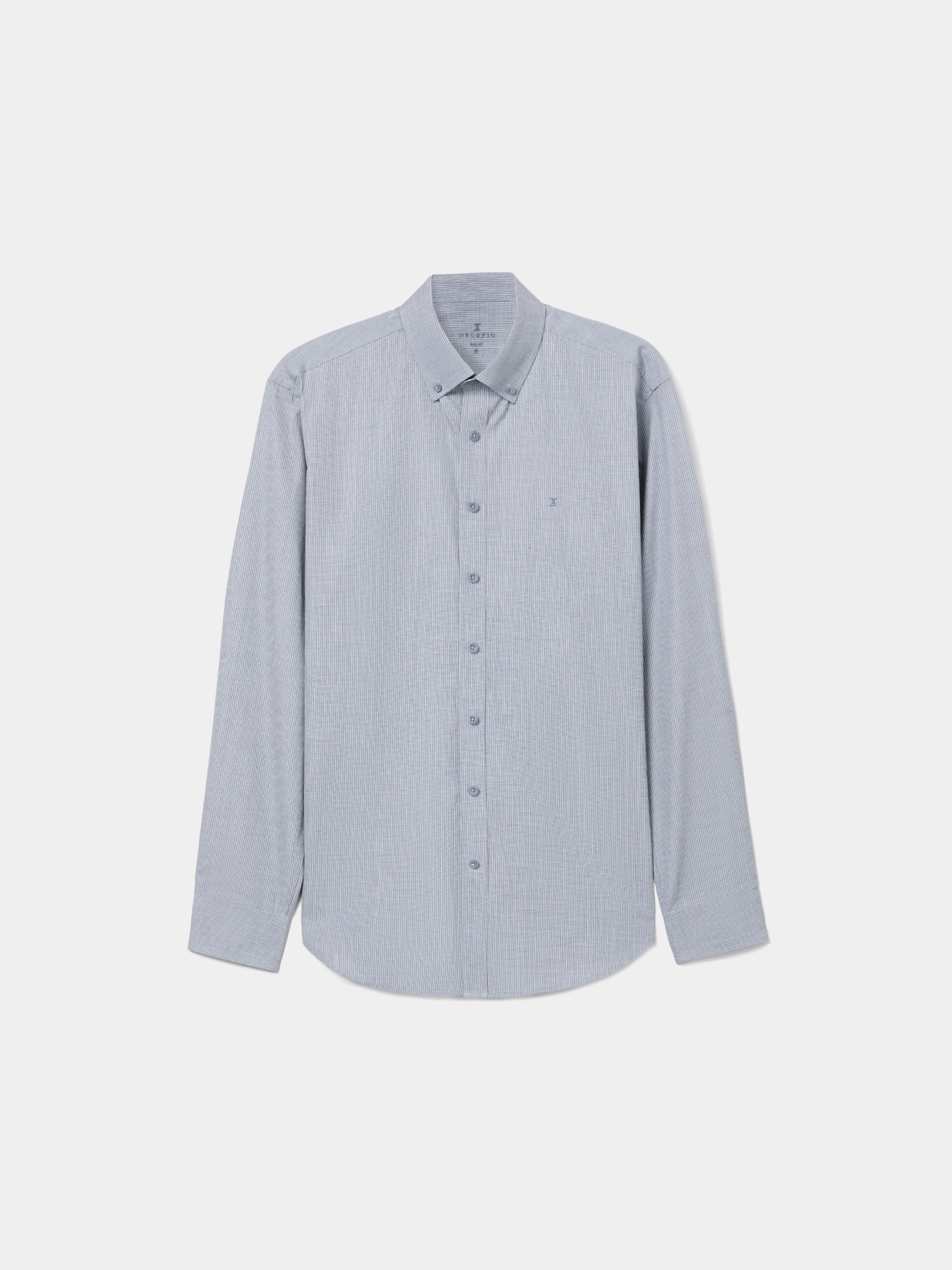 Camisa slim fit às riscas