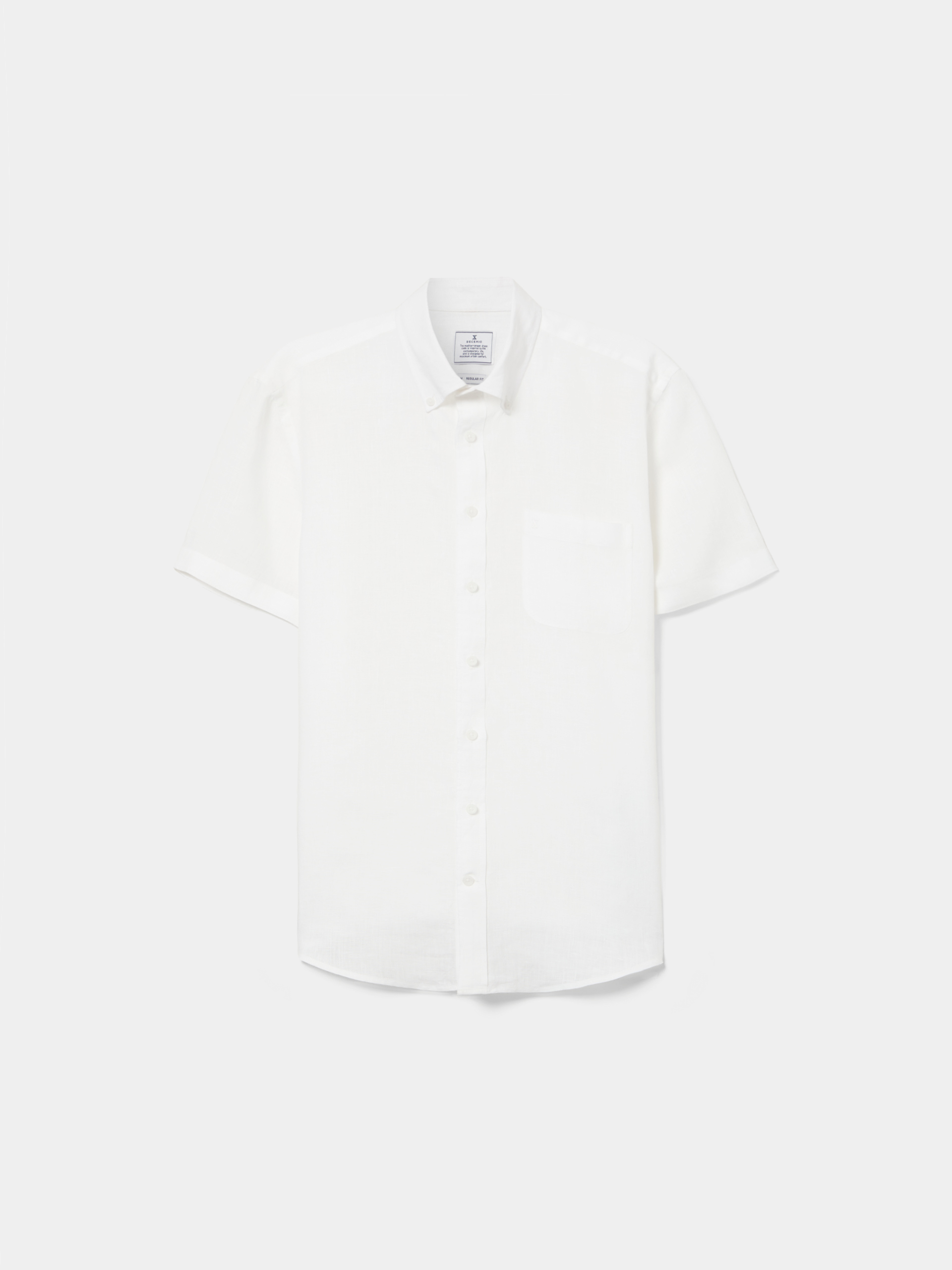 Short-sleeved linen shirt