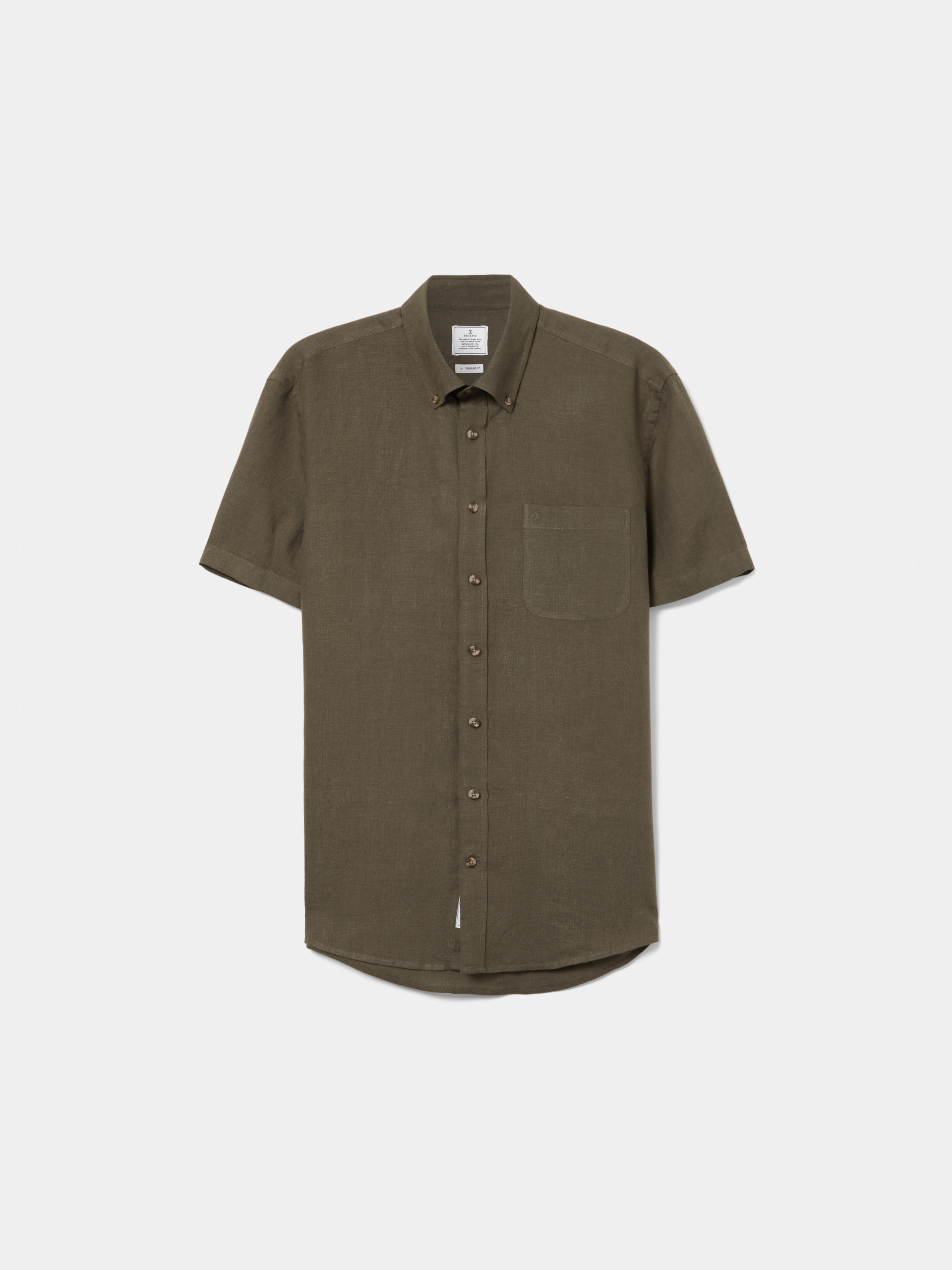 Camisa de lino de manga corta