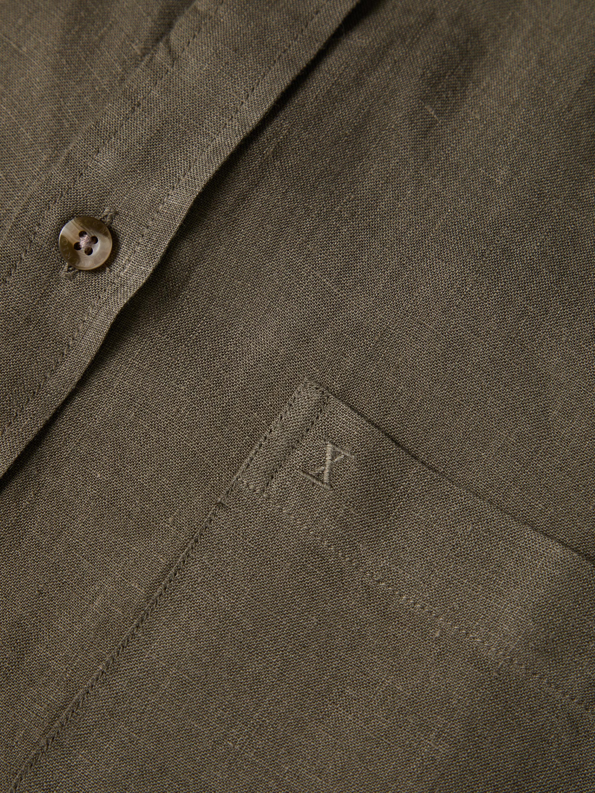 Camisa de lino de manga corta