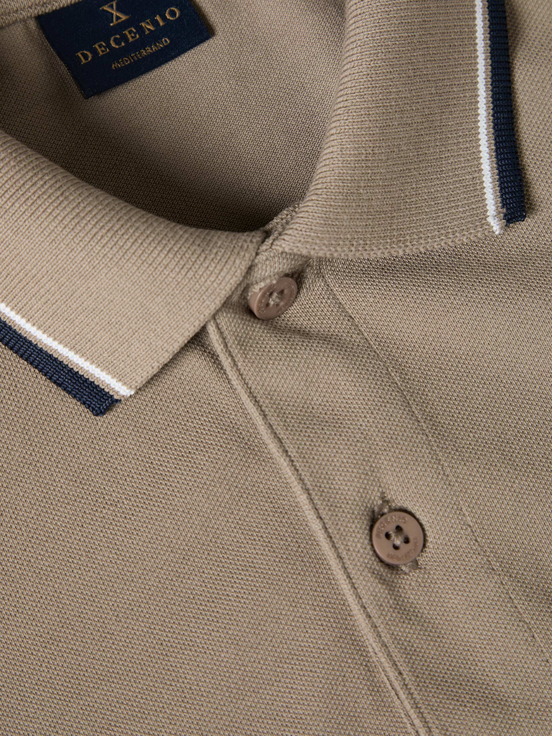 Cotton piqué polo shirt with stripes