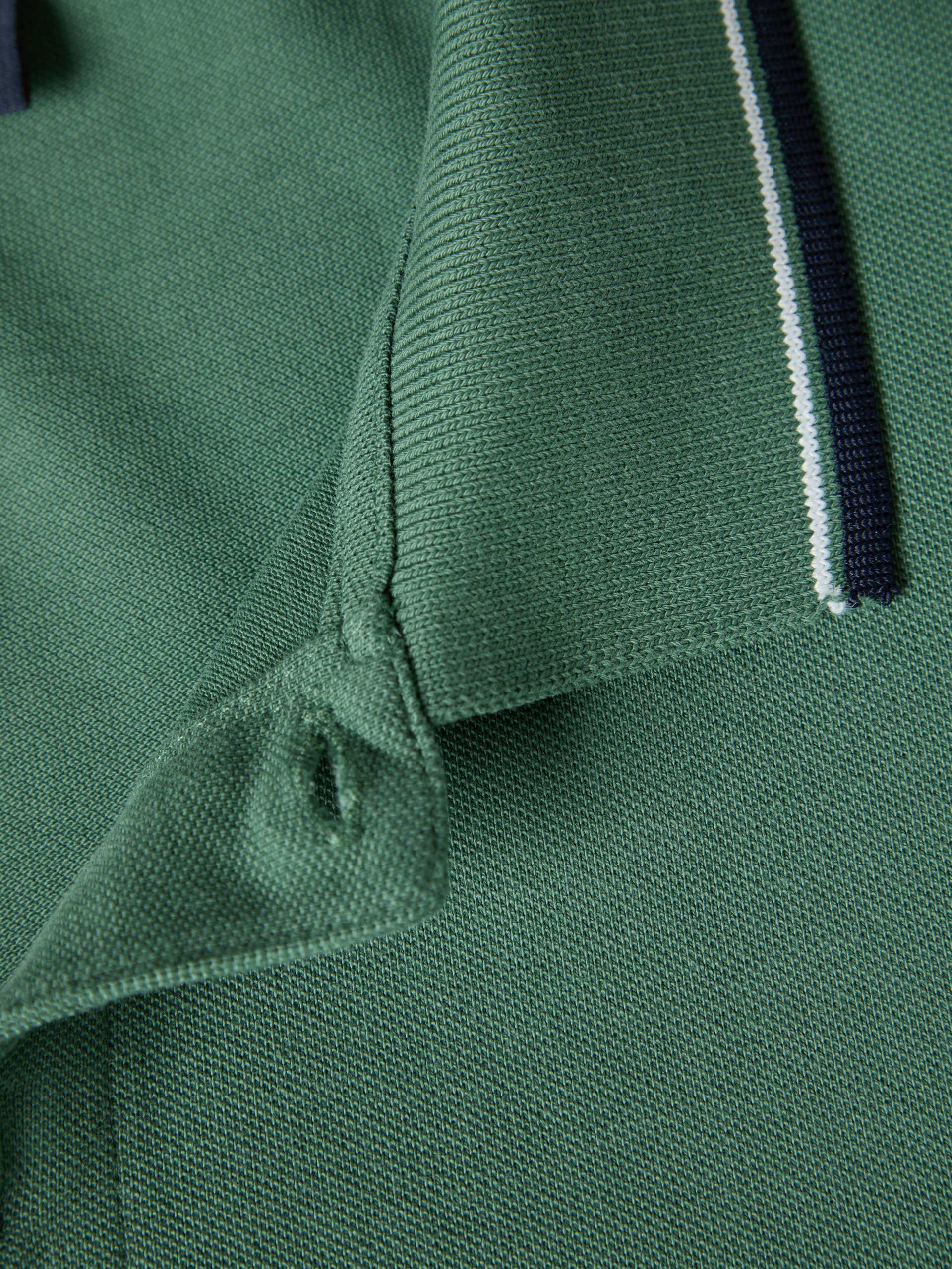 Polo piqué de algodão com riscas