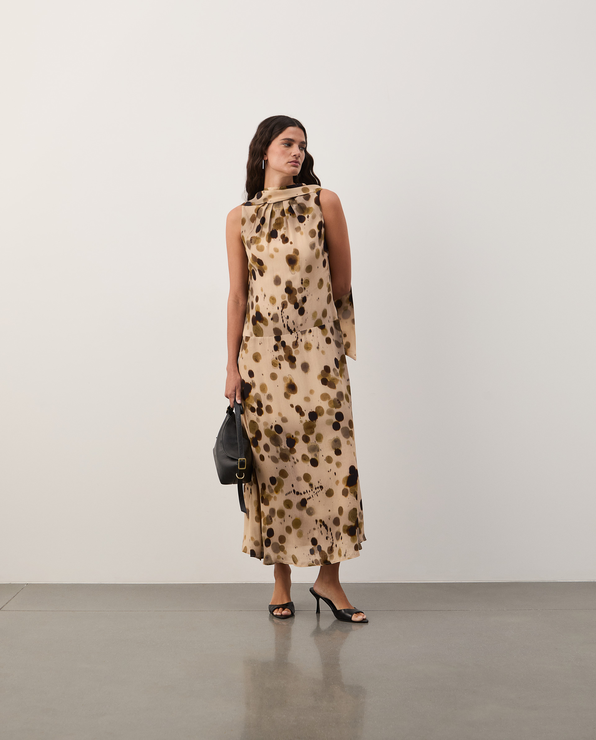 Vestido comprido estampado