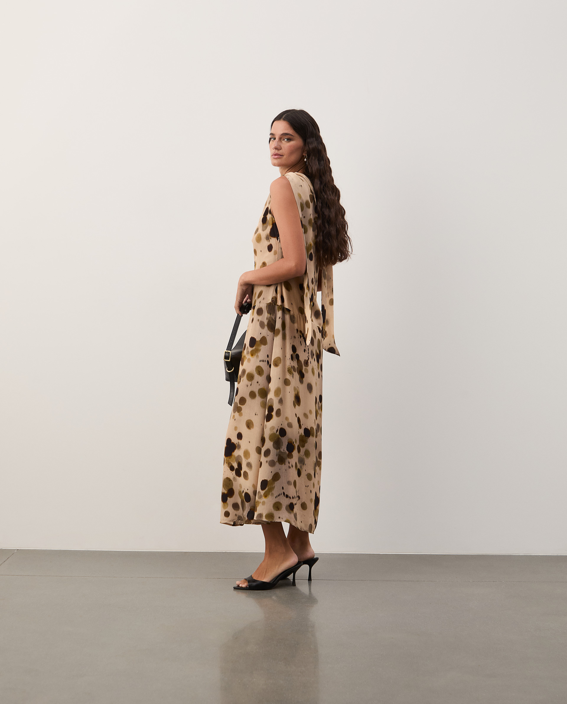 Vestido comprido estampado