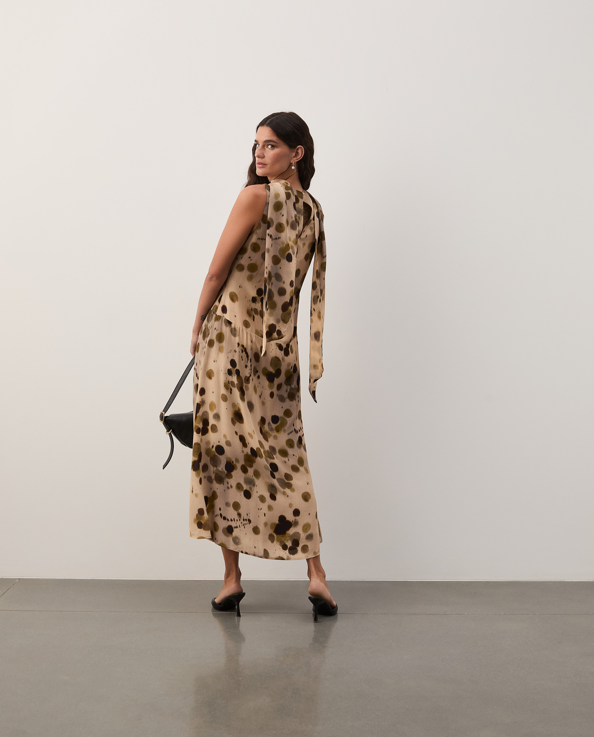 Vestido comprido estampado