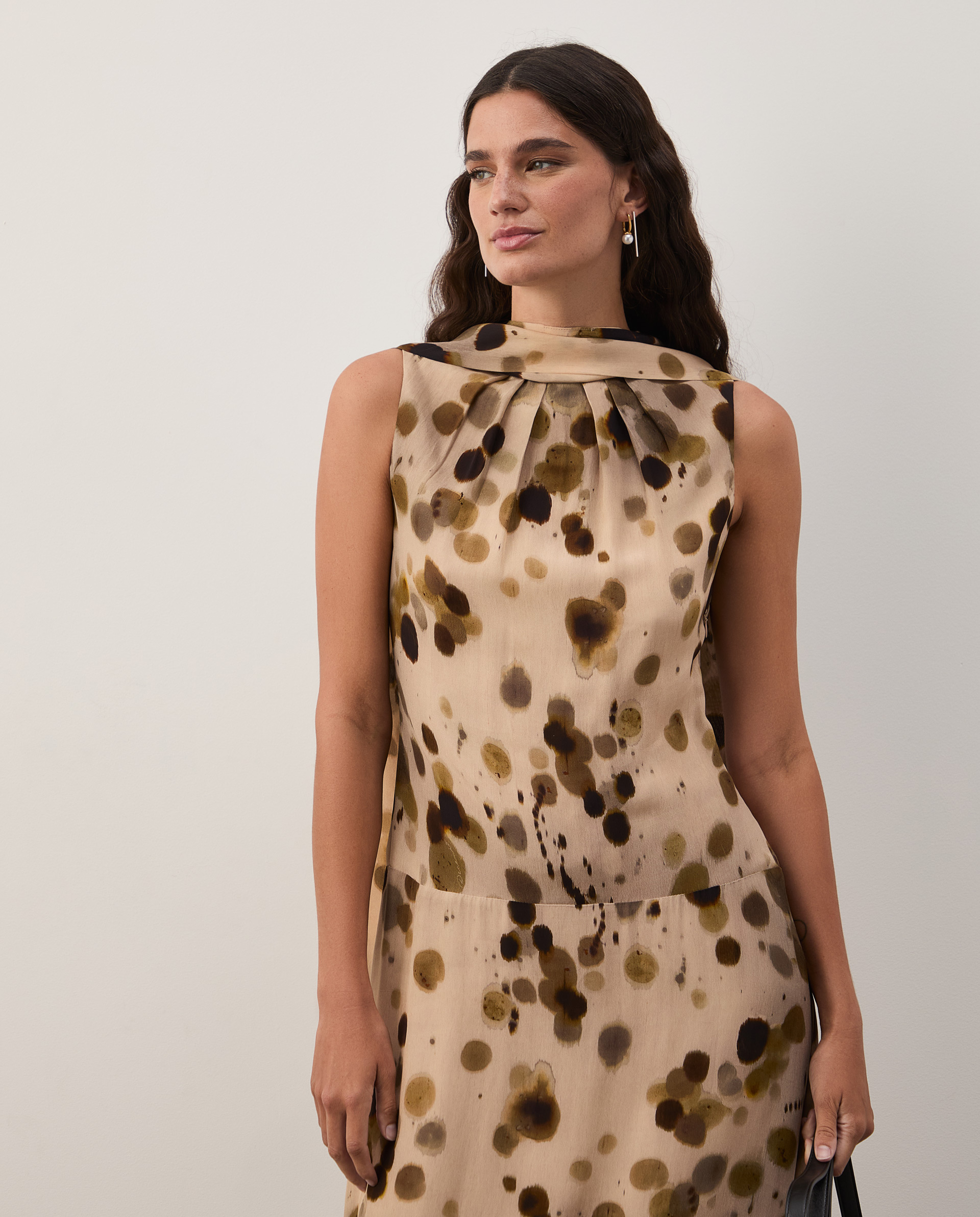 Vestido comprido estampado