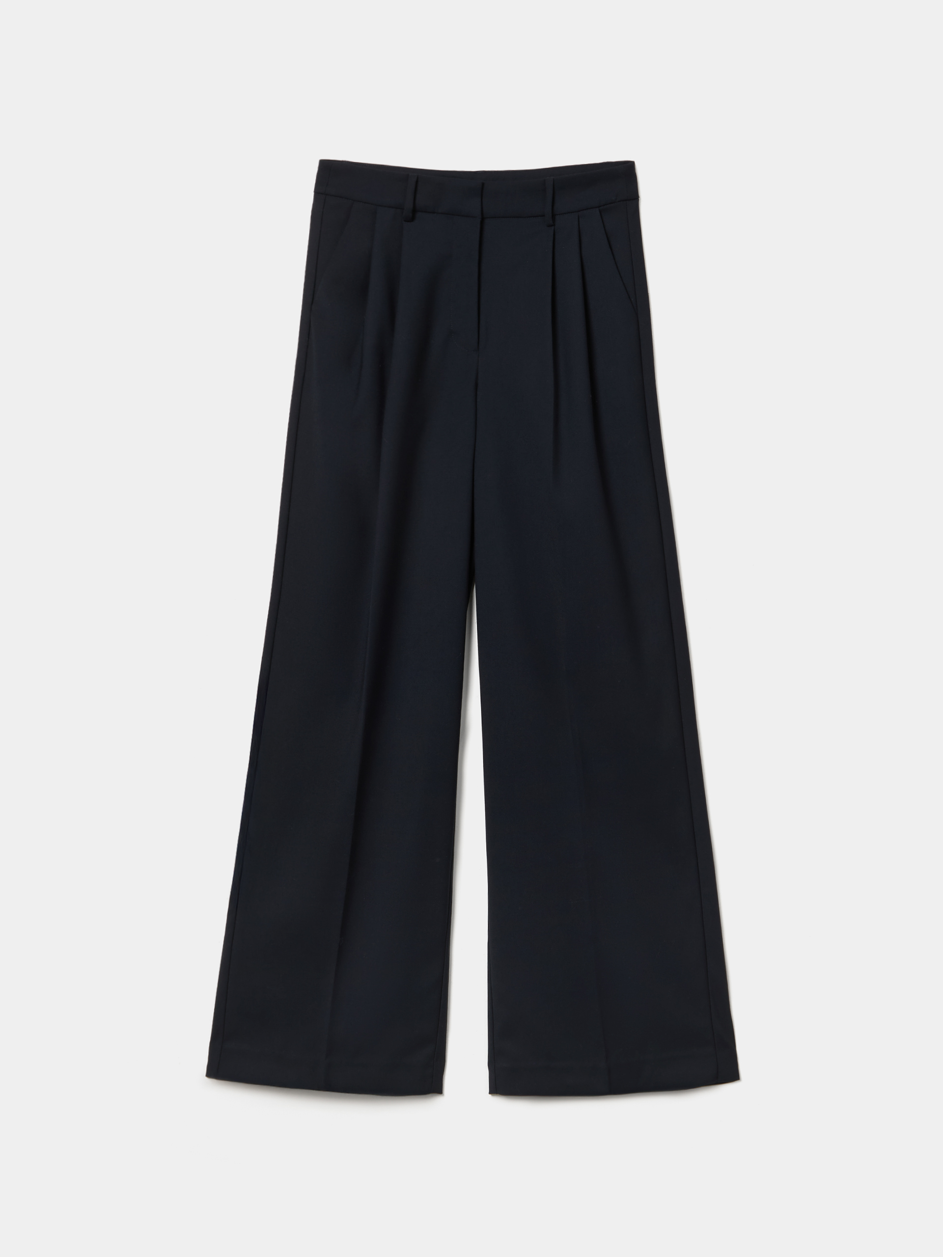 Wide leg pleated trousers