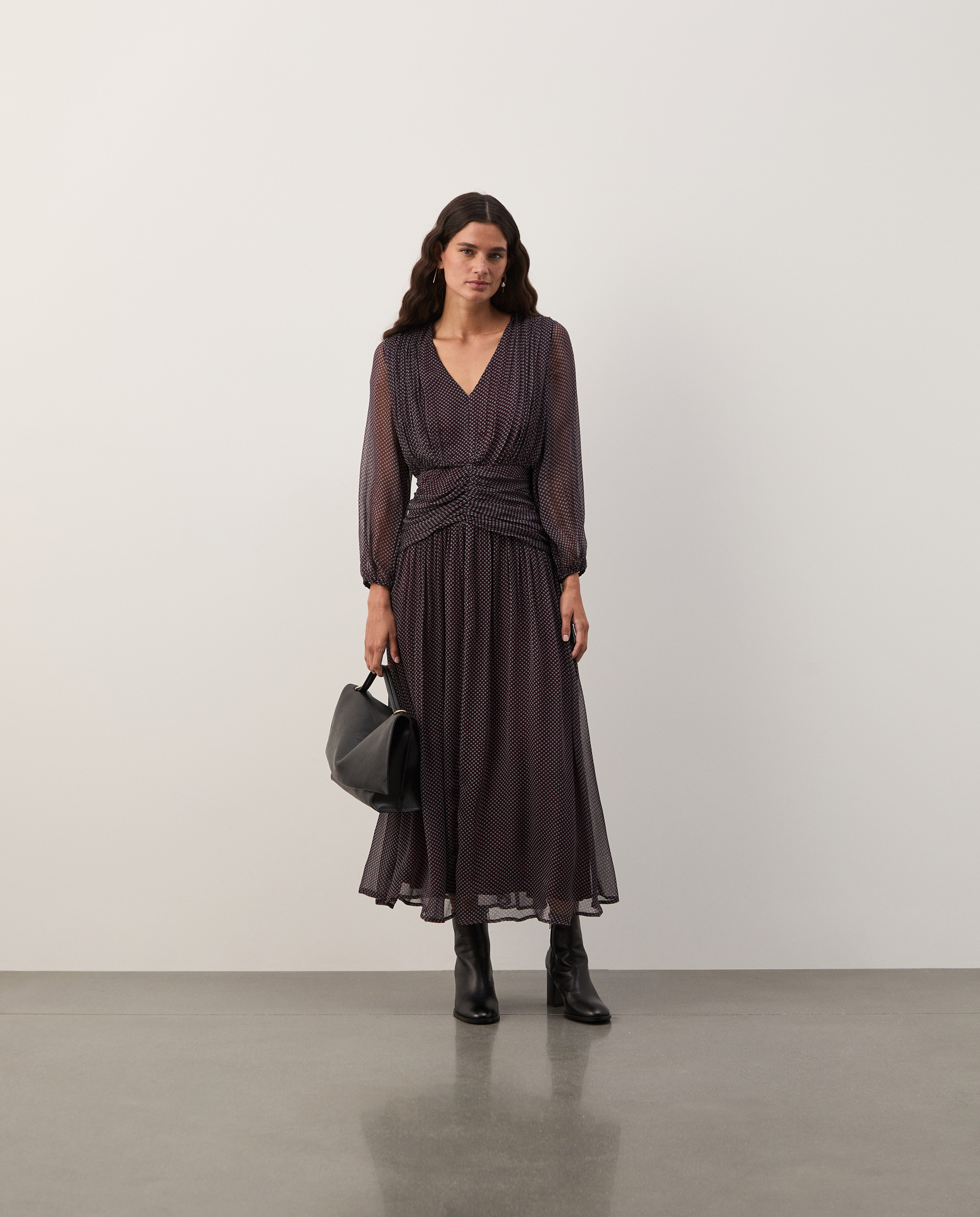 Vestido midi estampado