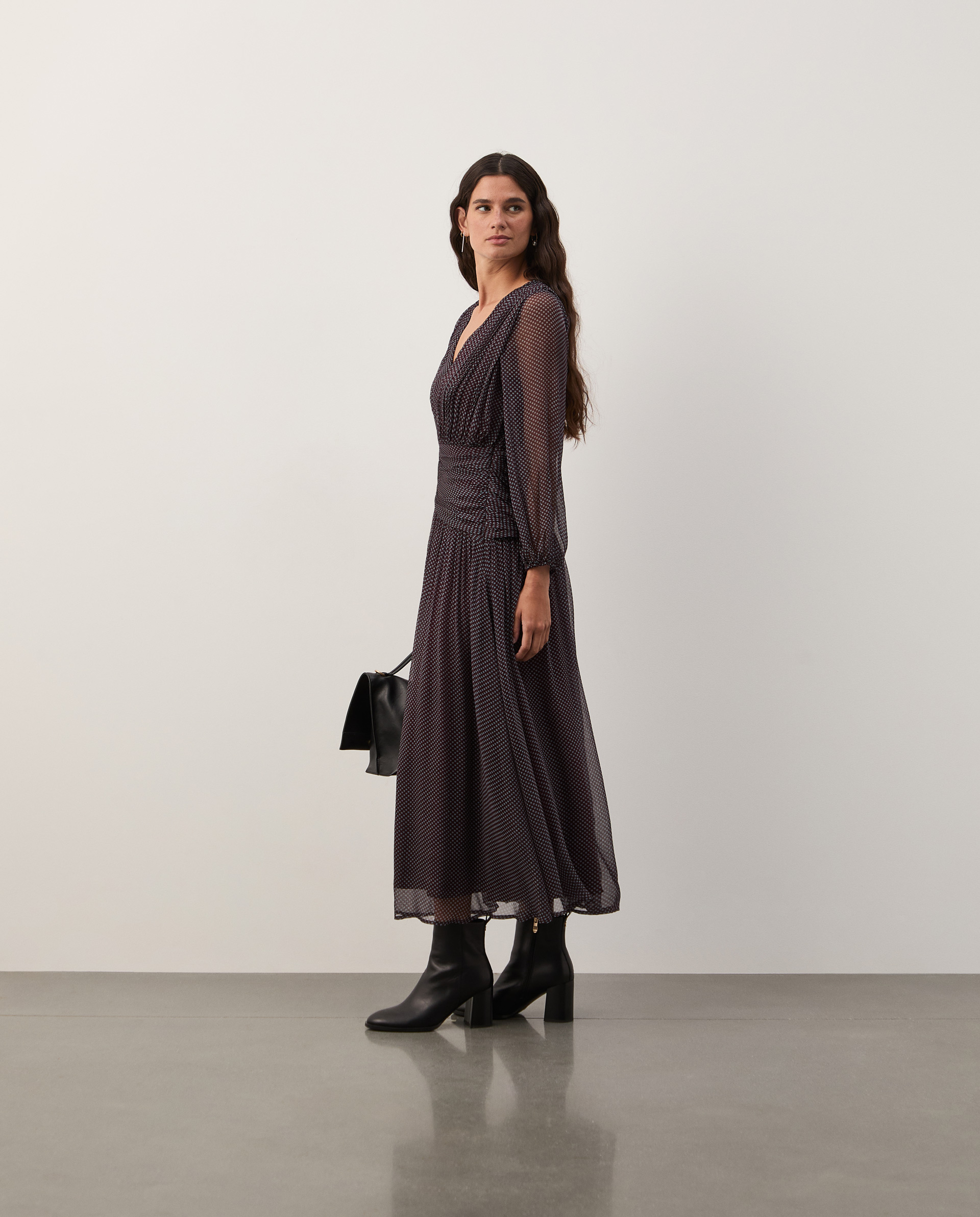 Vestido midi estampado