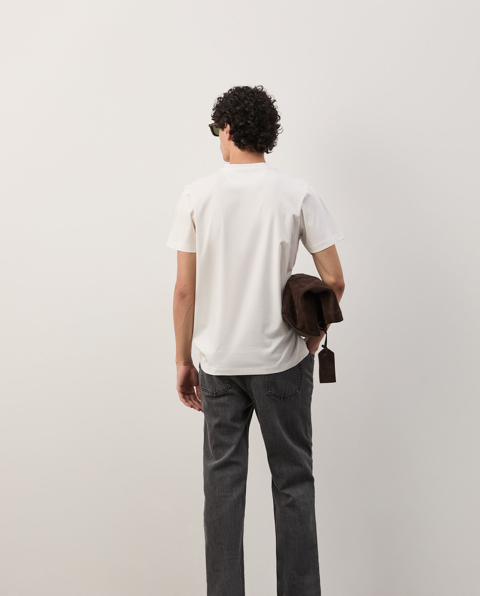 Basic t-shirt in silk and cotton