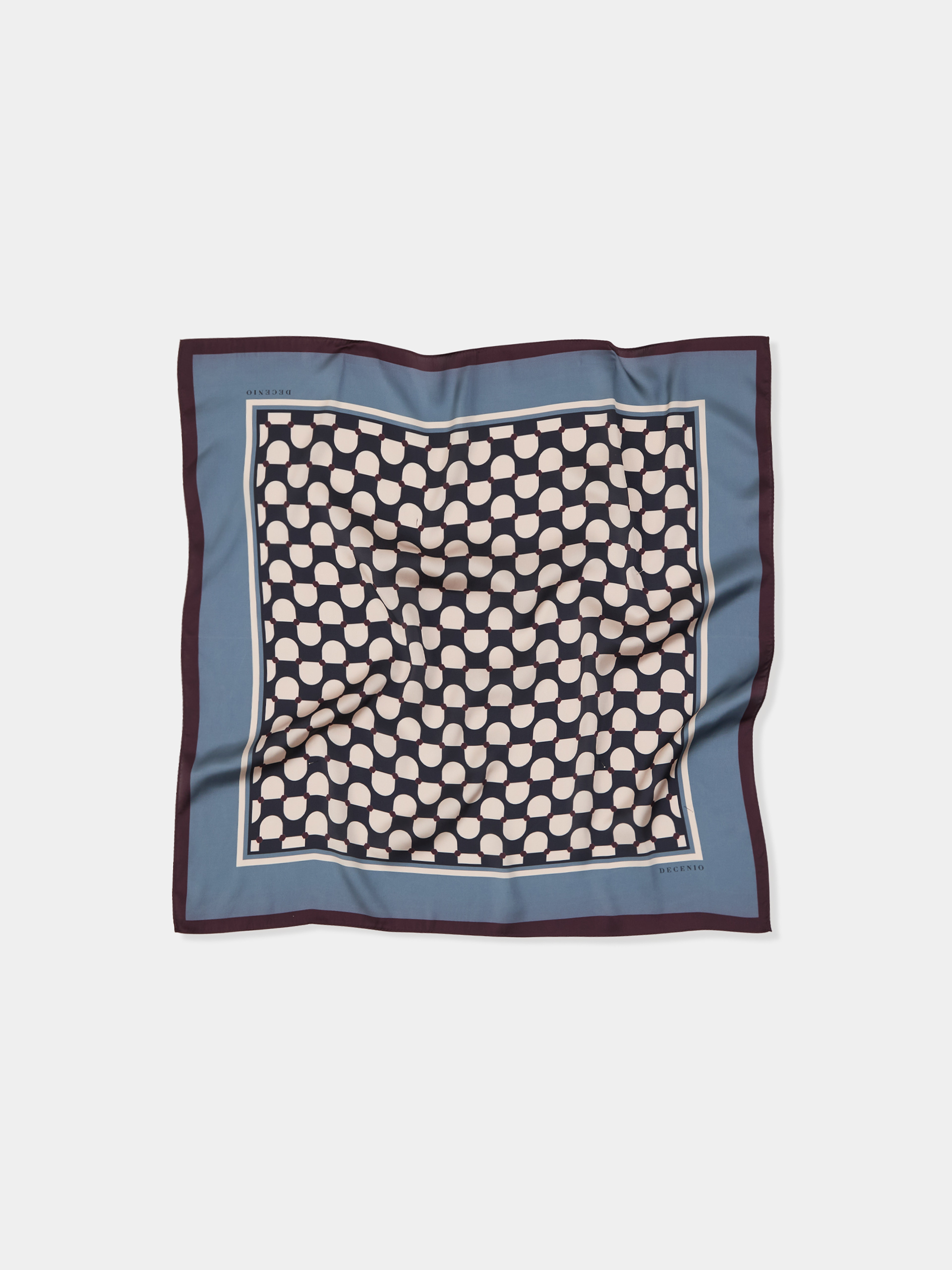 Lenço acetinado estampado