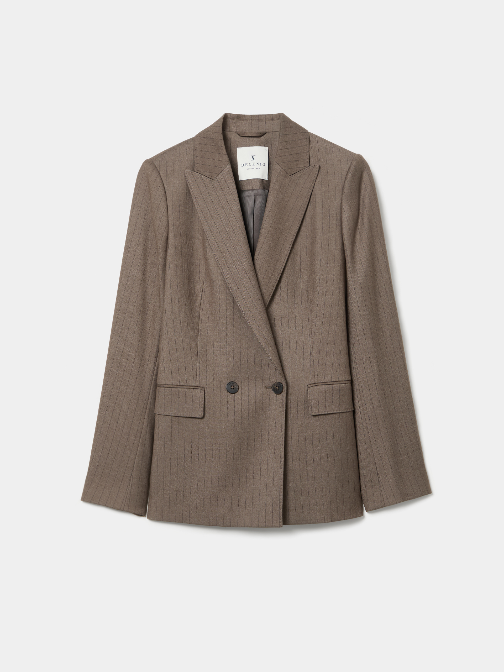 Double-breasted striped blazer