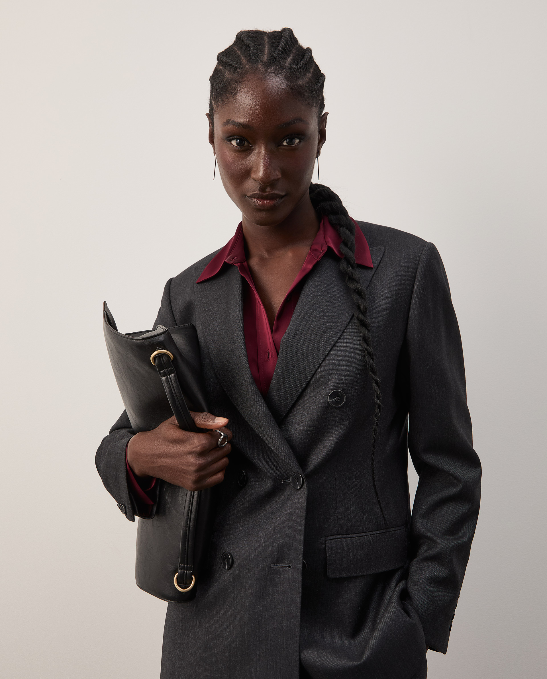 Double-breasted wool blazer