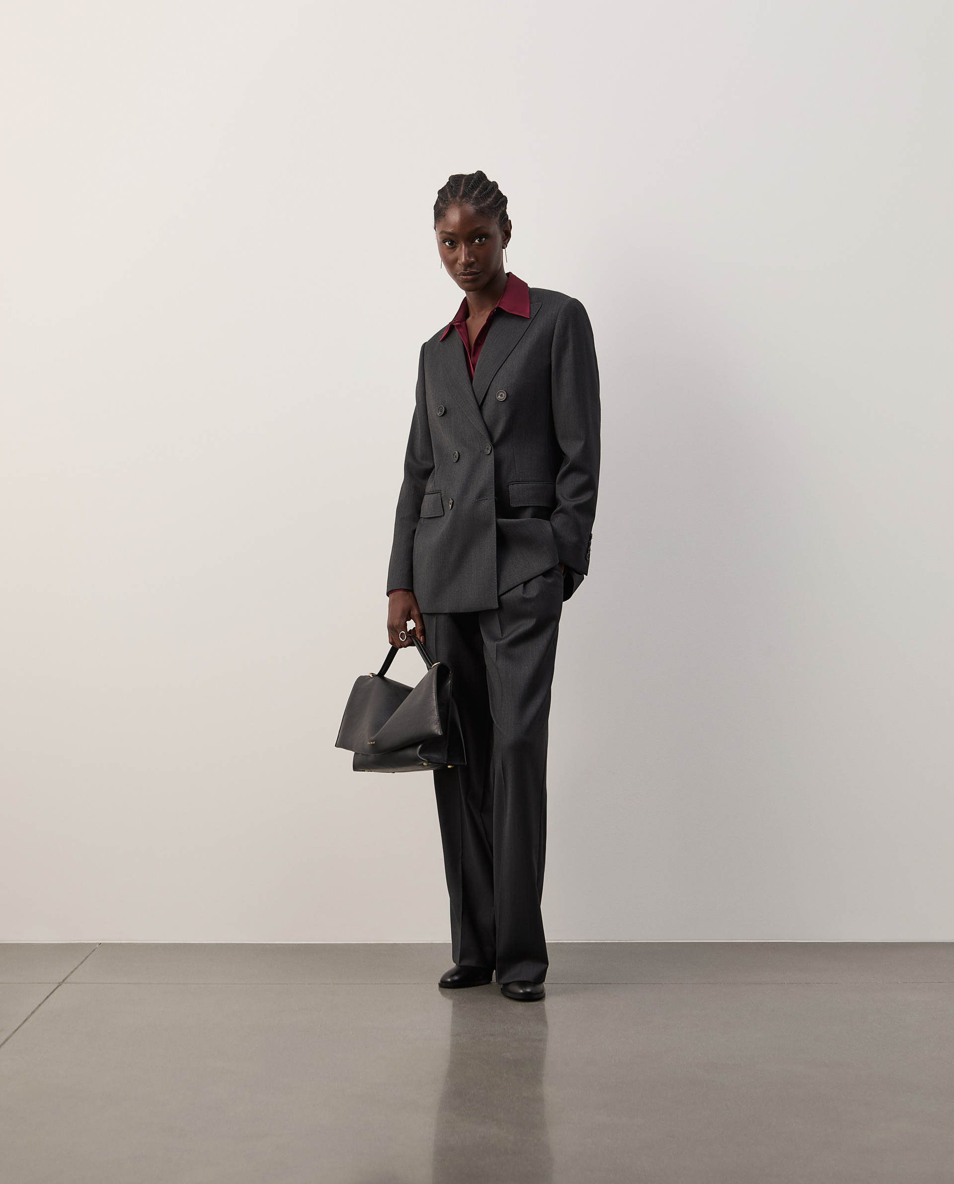 Double-breasted wool blazer