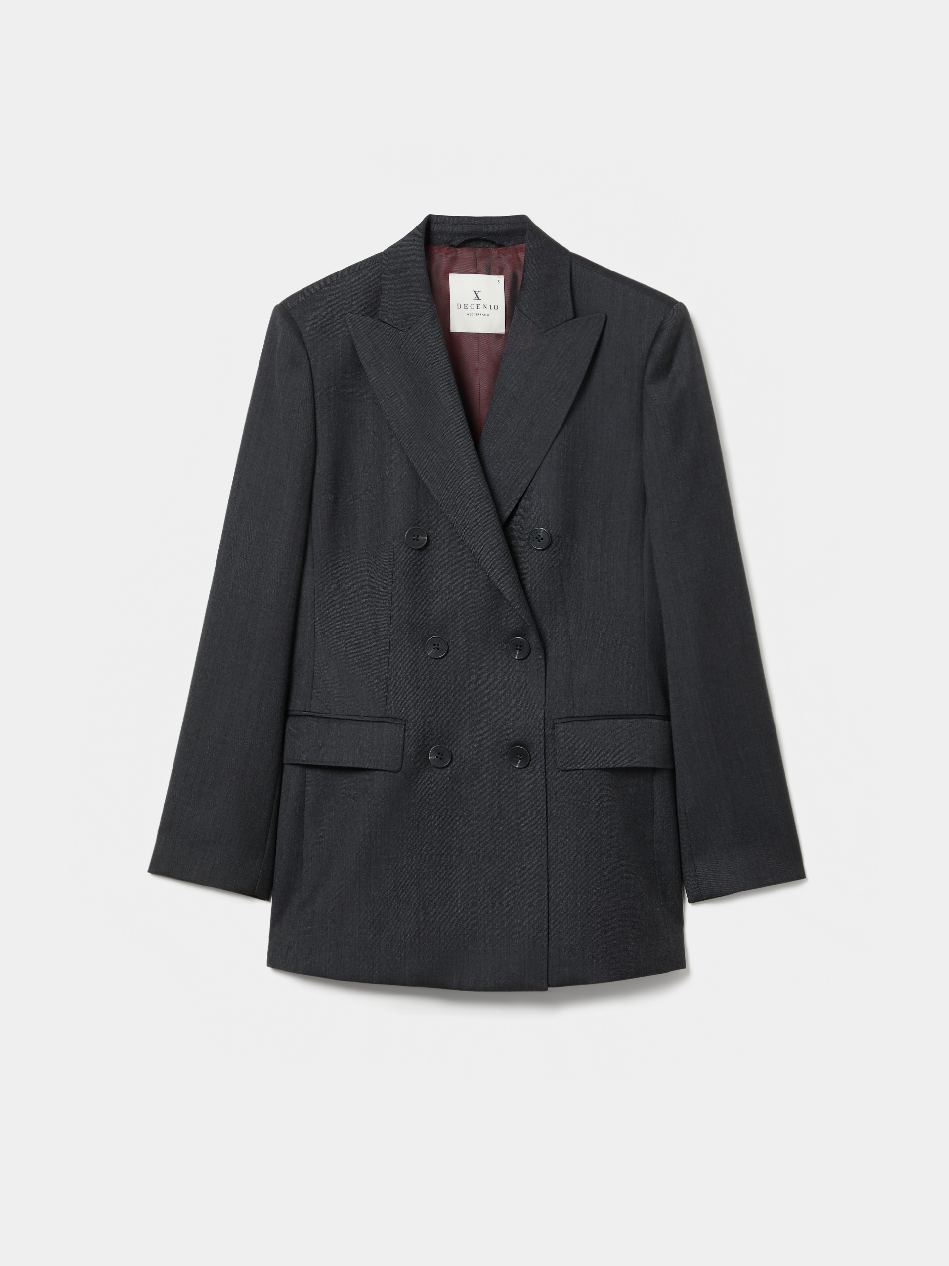 Double-breasted wool blazer