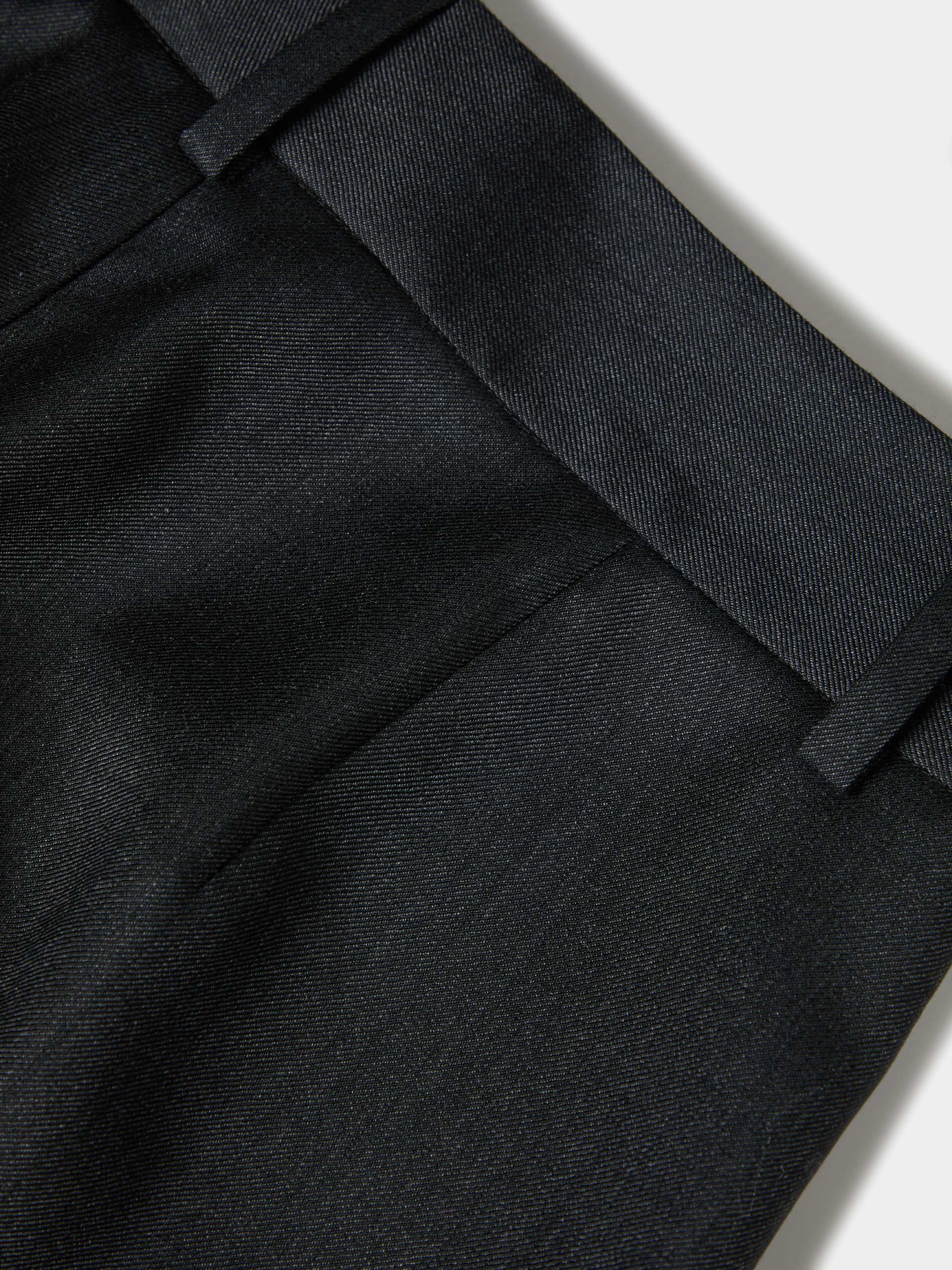 Creased wool trousers