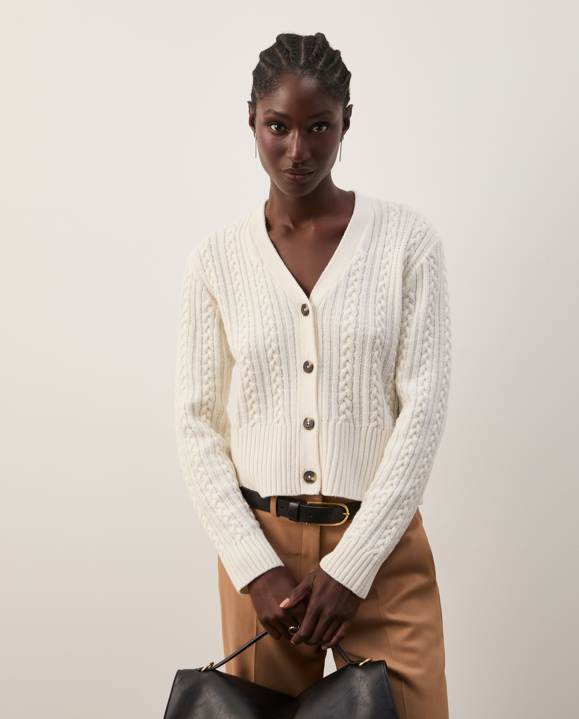 Braided knit jacket