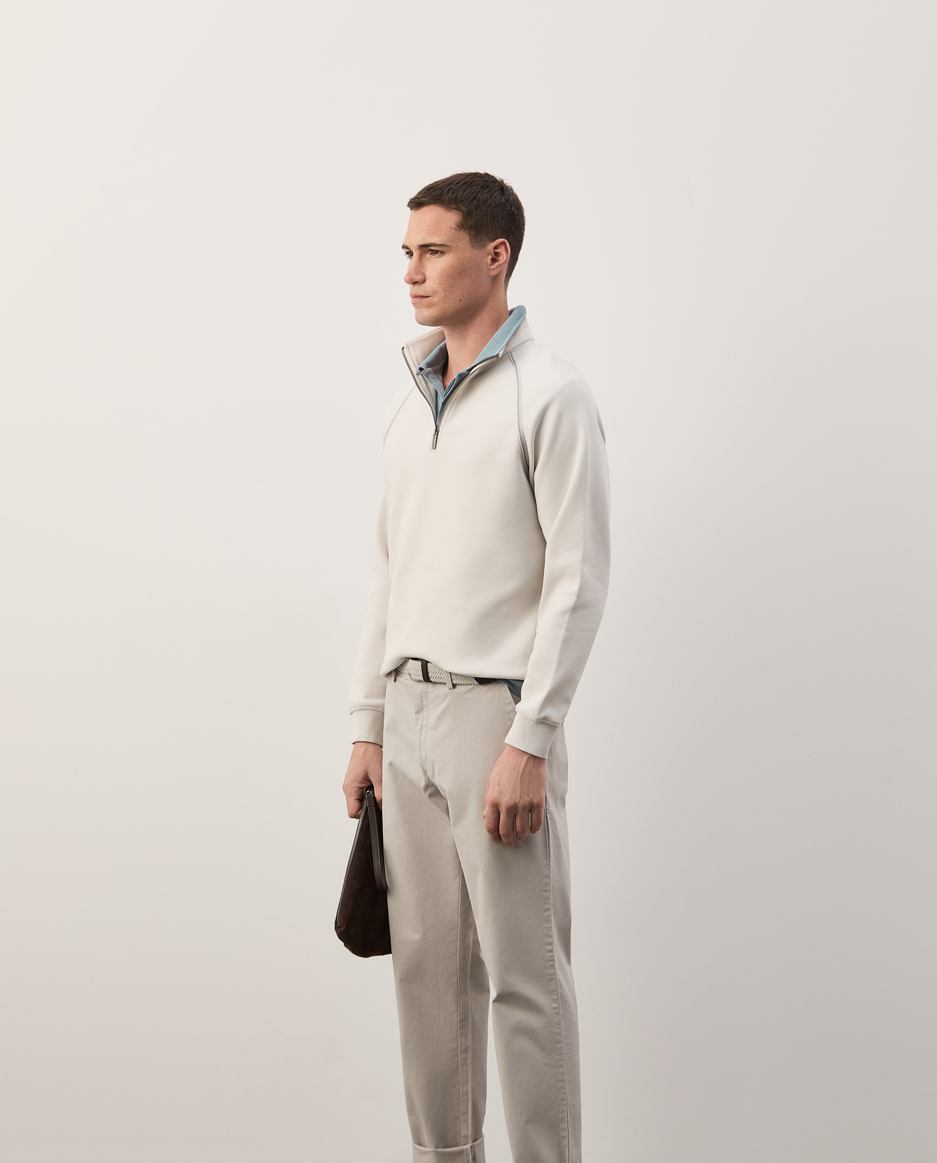 Sweater with placket