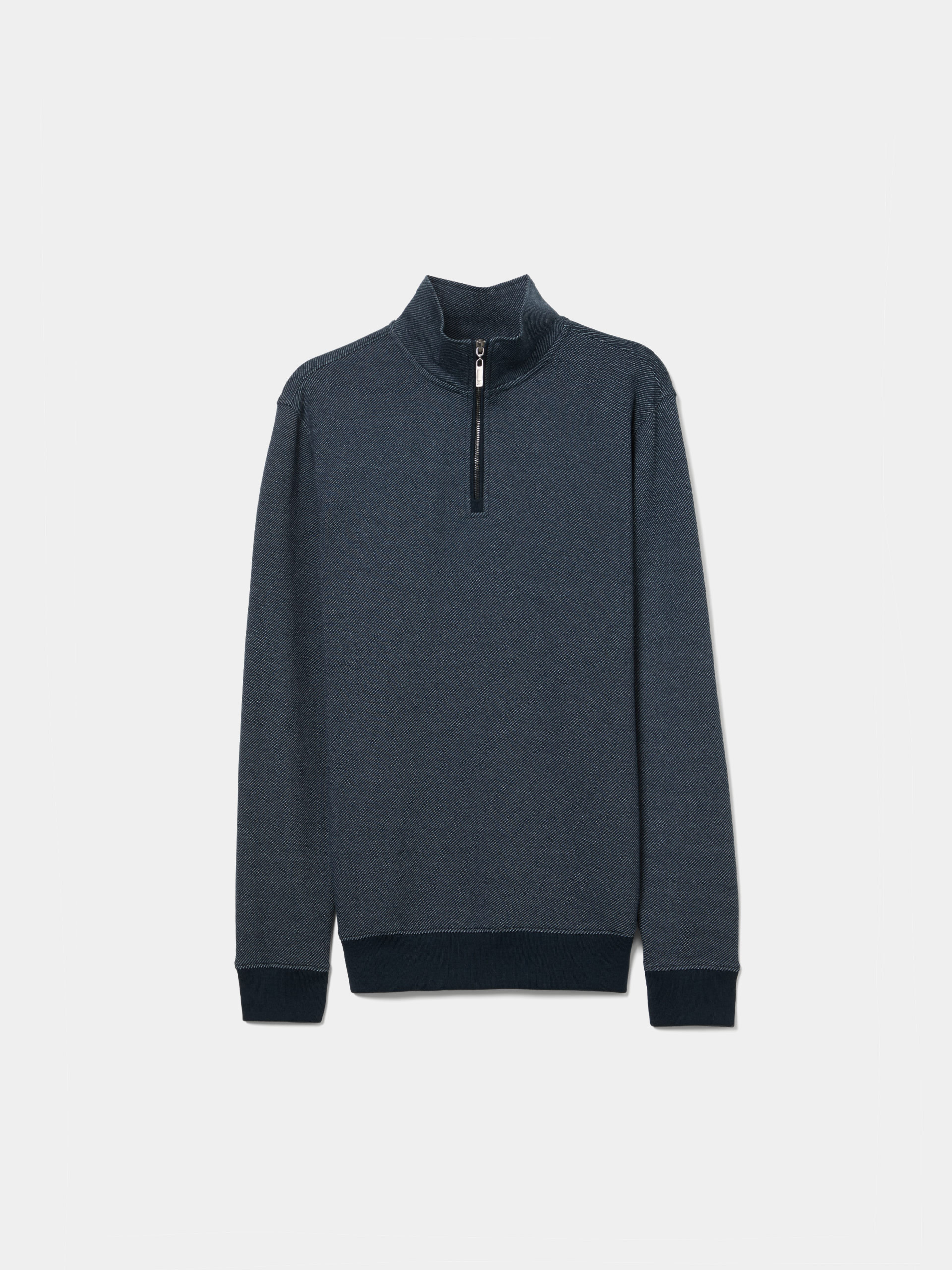 Sweater with half-zip closure