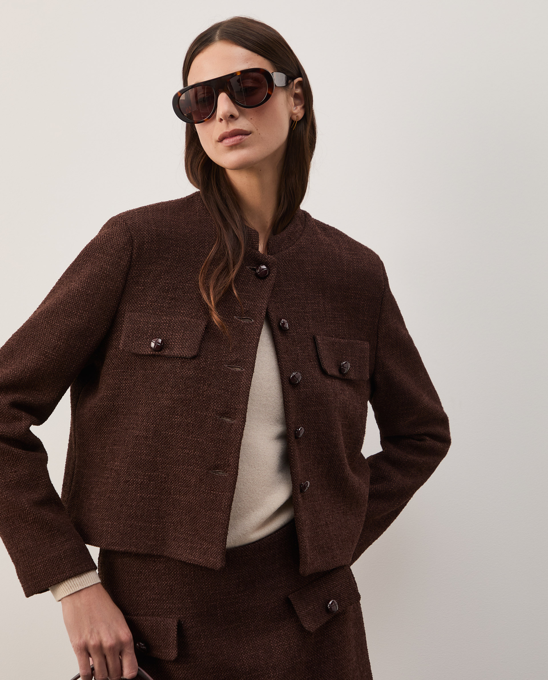 Chaqueta corta de tweed